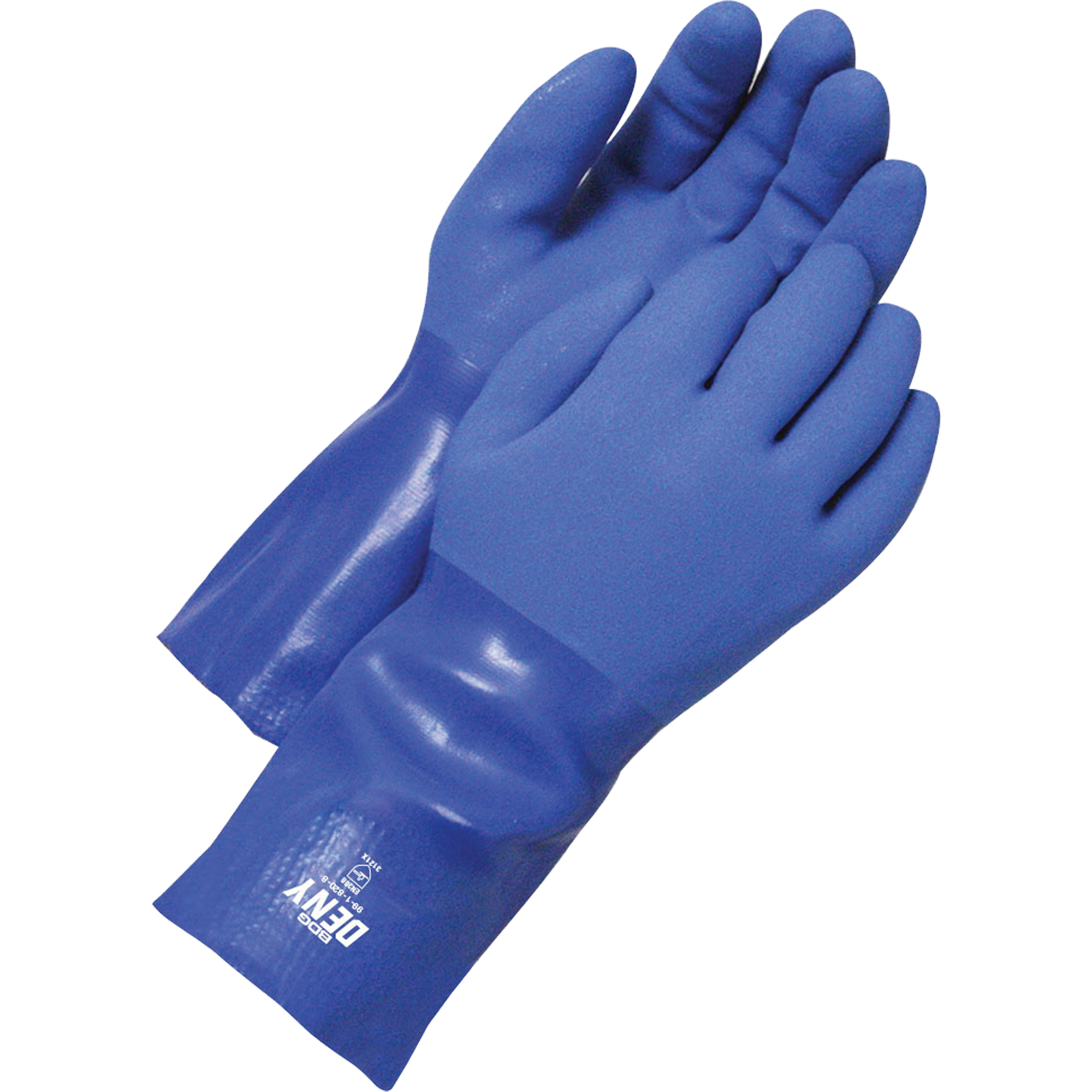 Gants enduits DenyMC, 9, Rêvetement PVC, Enveloppe en Coton