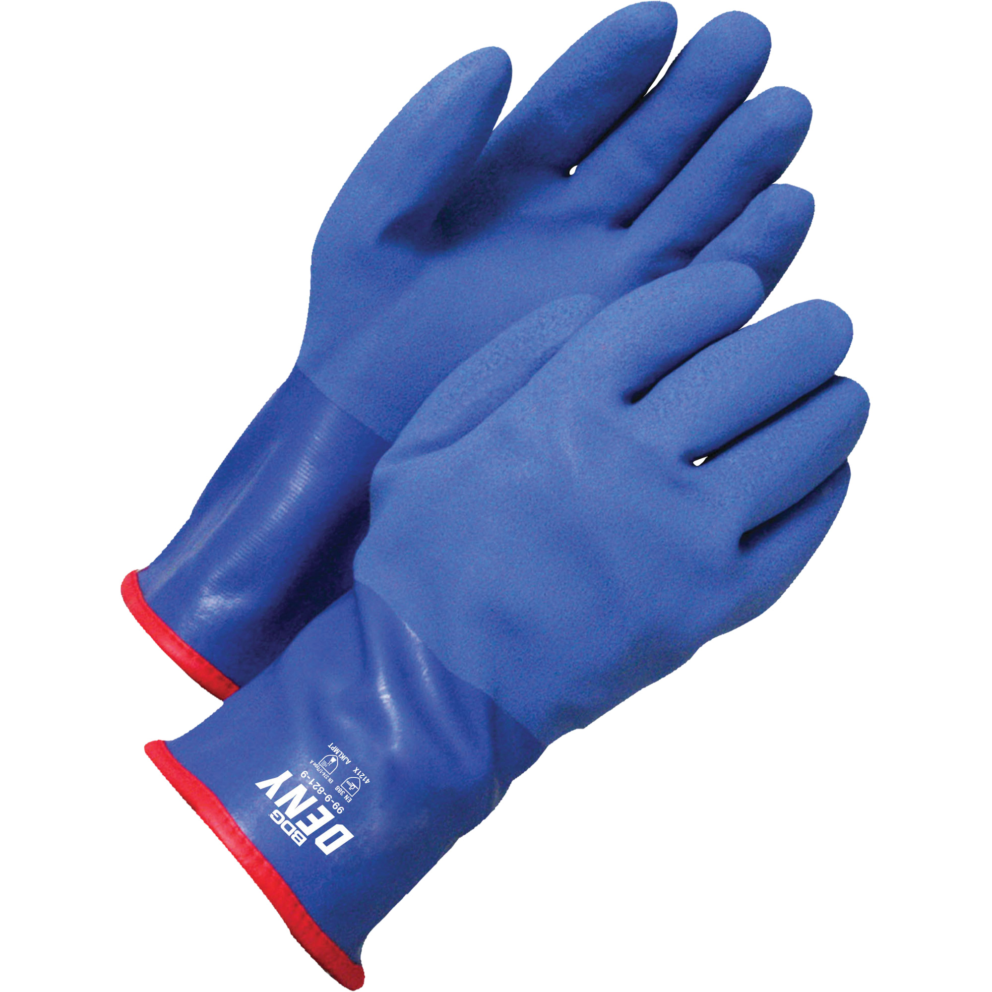 Gants enduits DenyMC, Taille 10, 12" lo, PVC, Doublure en Acrylique