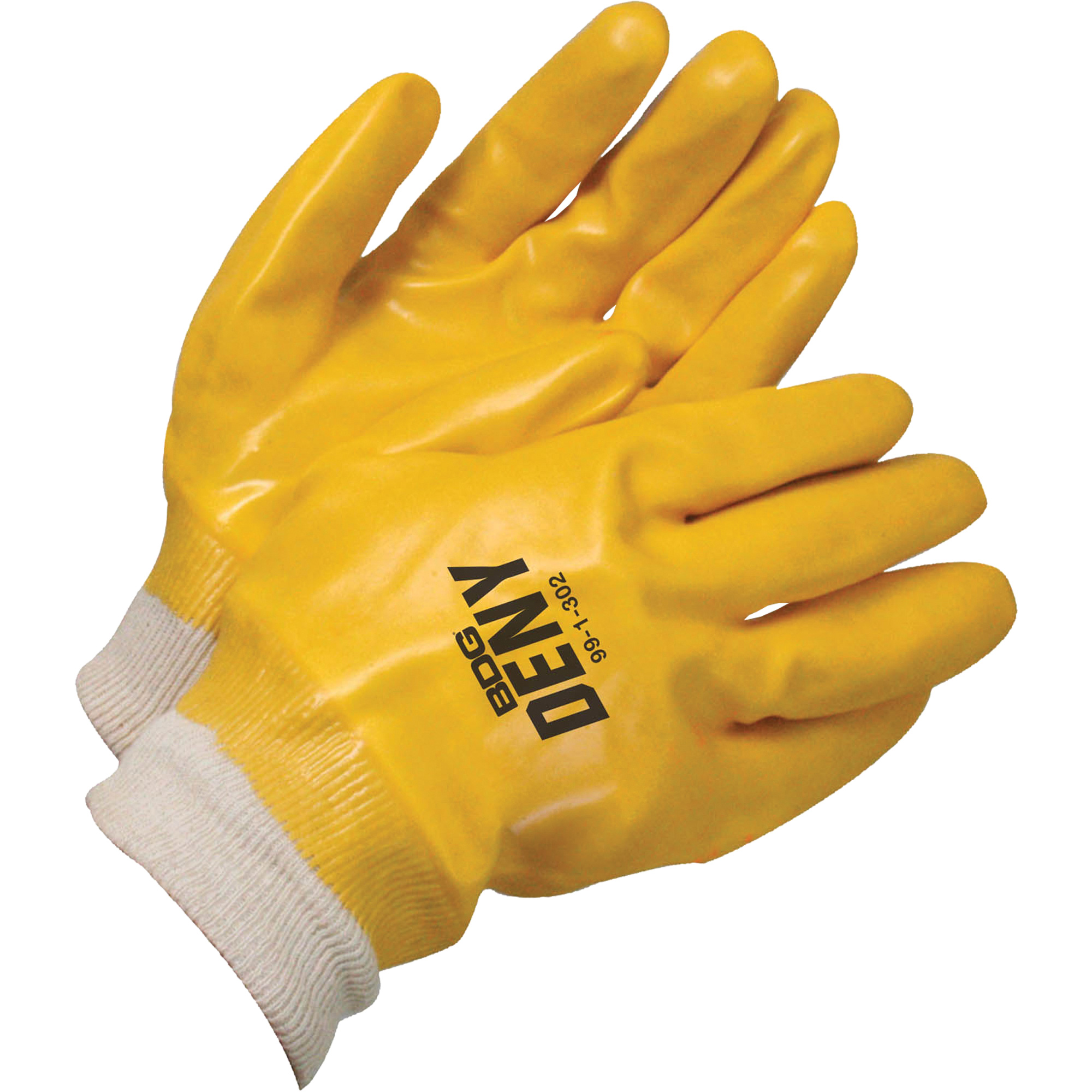 Gants enduits DenyMC, Taille unique, Rêvetement PVC, Enveloppe en Coton