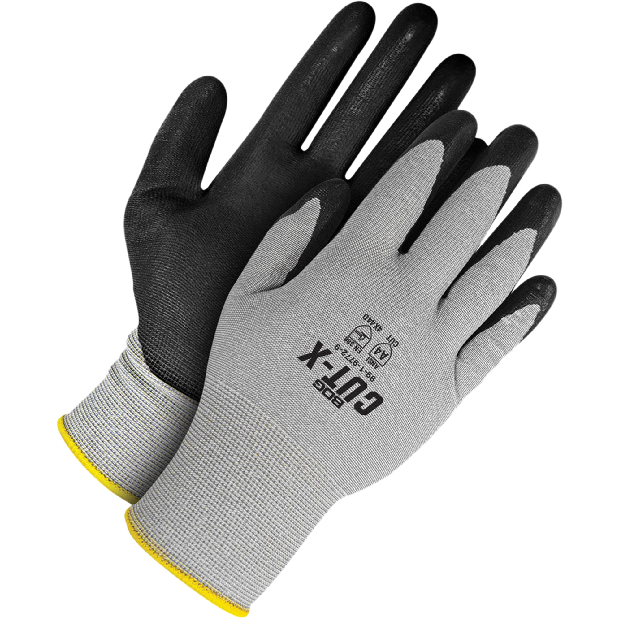 Gants enduits en tricot synthétique, Taille Grand/9, Calibre 13, Revêtement Mousse de nitrile, Enveloppe en PEHP, EN 388 niveau 5