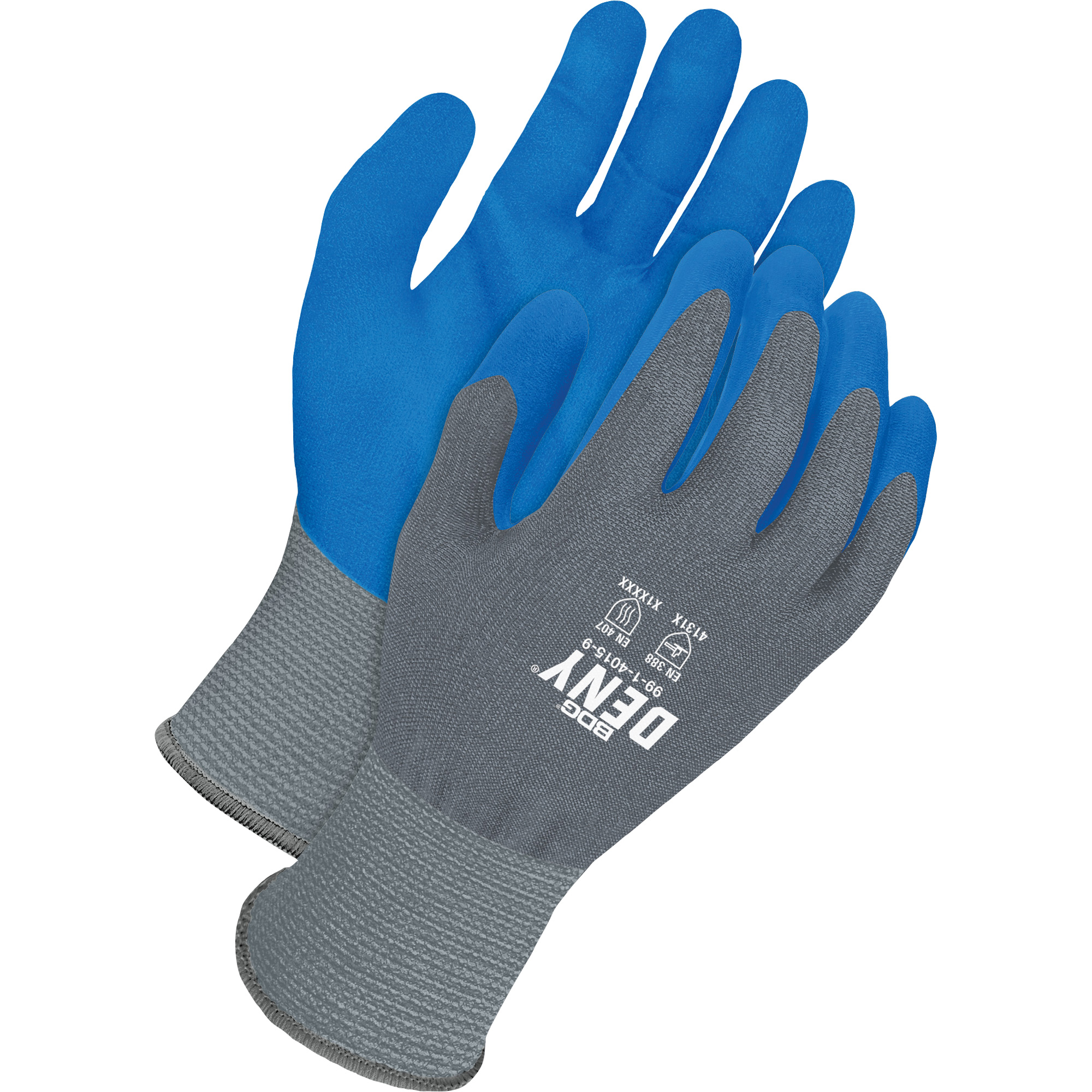 Gants enduits pour le contact alimentaire DenyMD, 10, Rêvetement Mousse de nitrile, Calibre 15, Enveloppe en Nylon/Spand