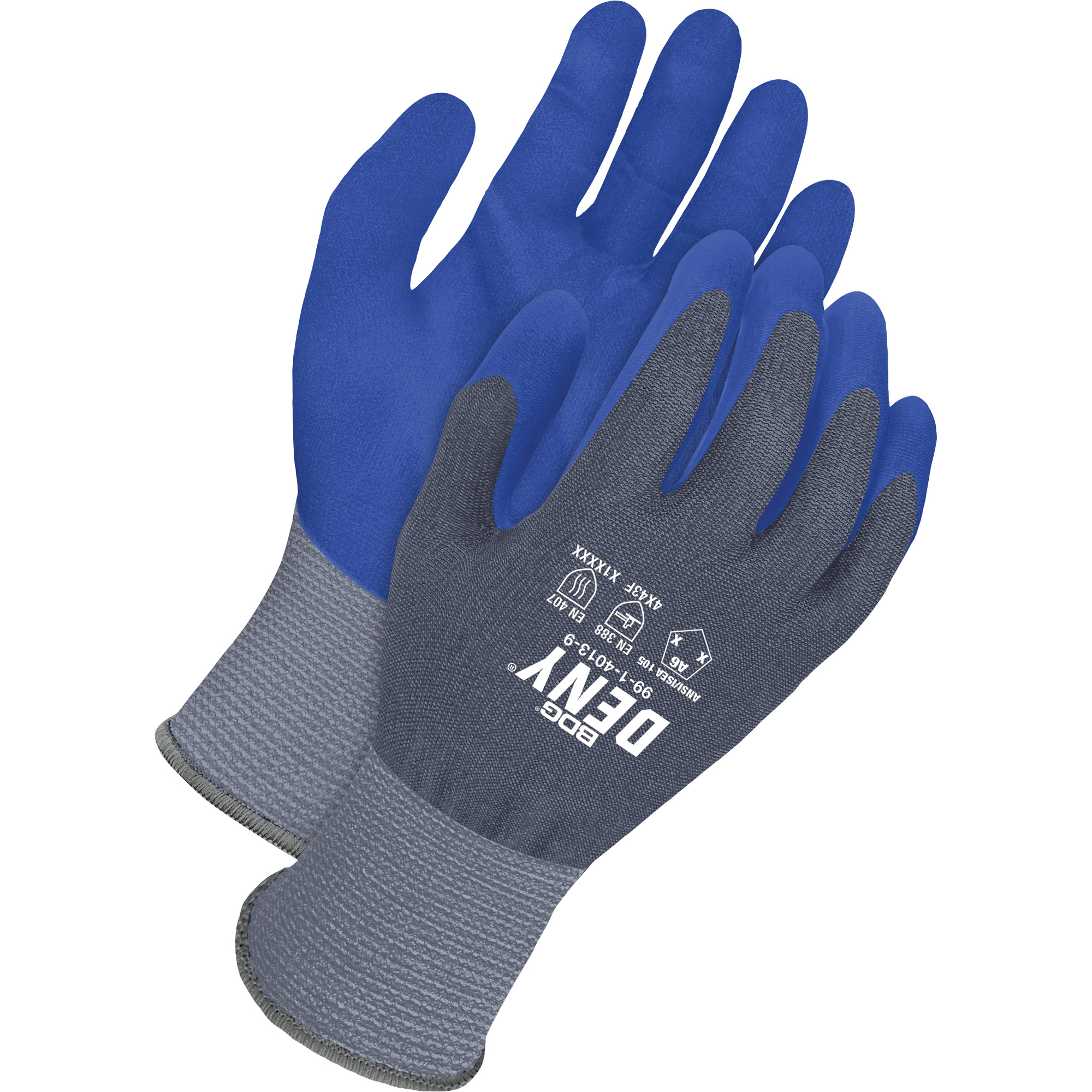 Gants enduits résistants à la coupe pour le contact alimentaire DenyMD, Taille 7, Calibre 13, Revêtement Nitrile, Enveloppe en PEHP, ASTM ANSI niveau A6/EN 388 niveau F
