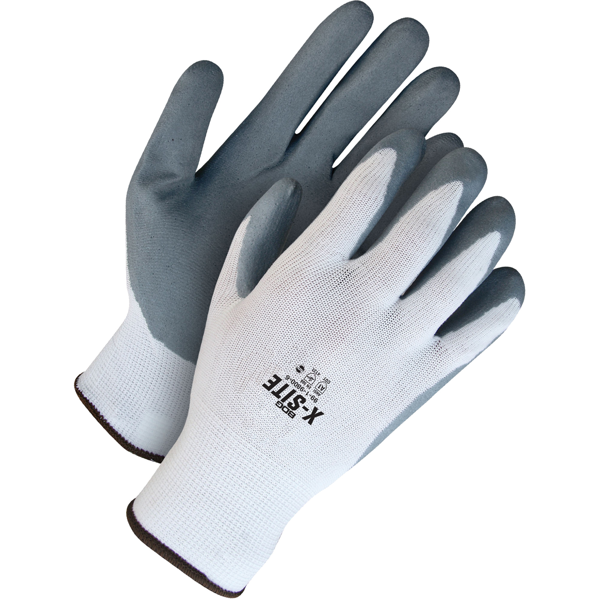 Gants enduits X-SiteMC, Taille 9, Revêtement Mousse de nitrile, Enveloppe en Nylon, ASTM ANSI niveau A1