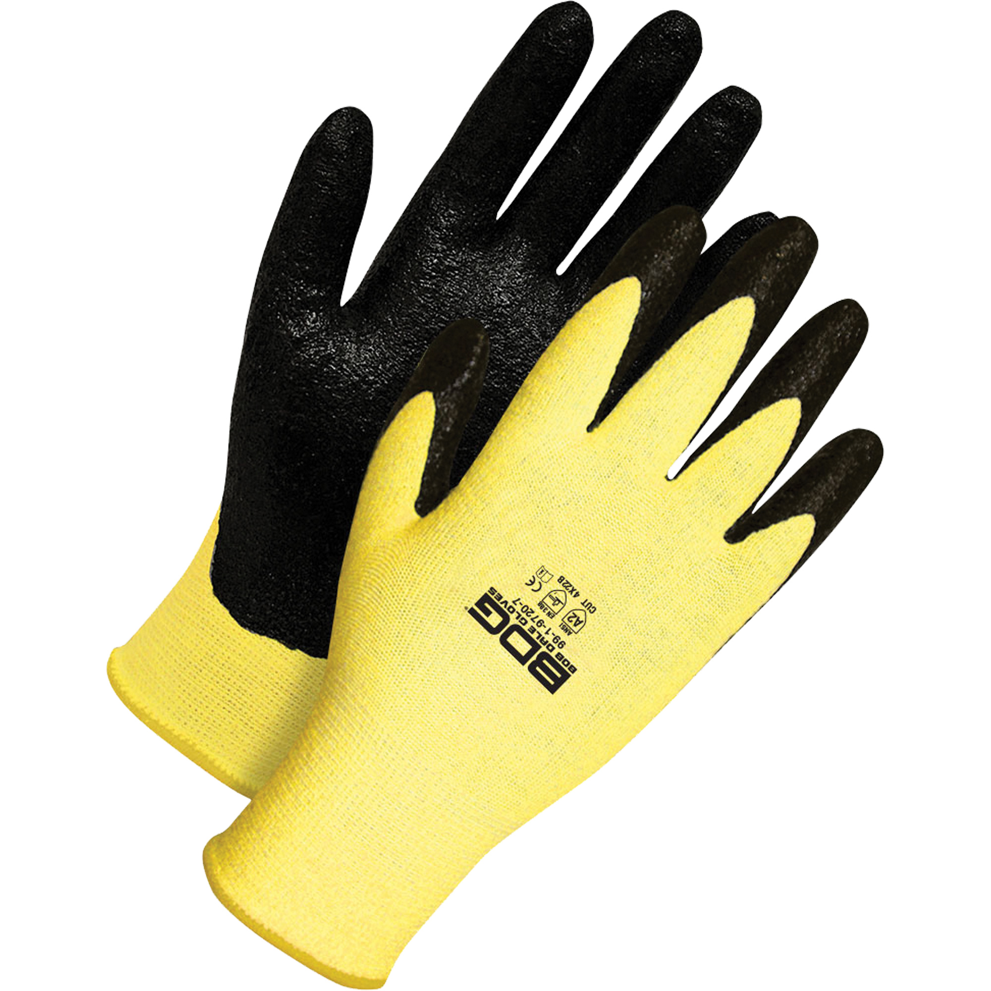 Gants haute visibilité résistants aux coupures Cut-XMC, Taille 7, Revêtement Mousse de nitrile, Enveloppe en KevlarMD/LycraMD, ASTM ANSI niveau A2/EN 388 niveau B