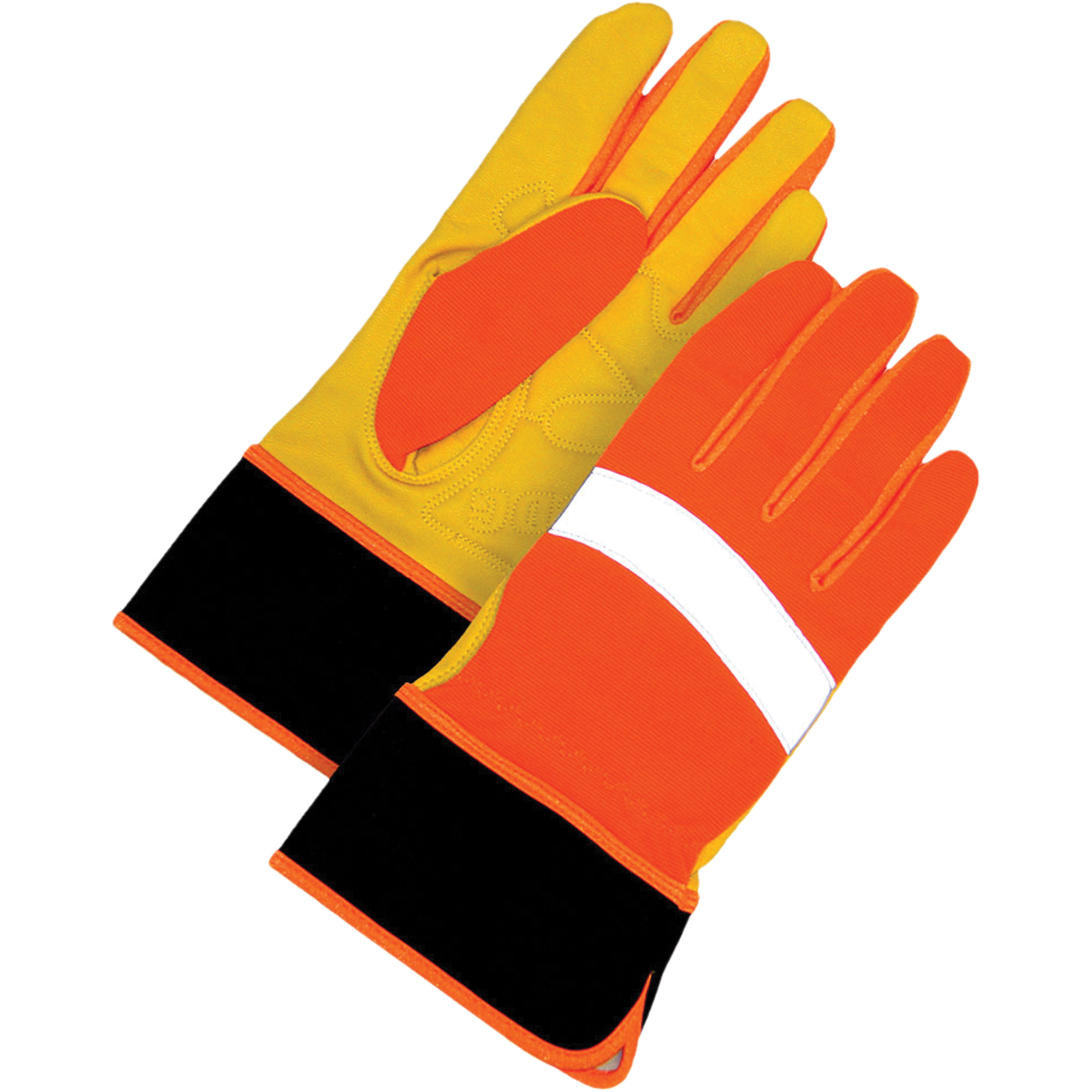 Gants haute visibilité, Taille 2T-Grand, Paume Cuir fleur