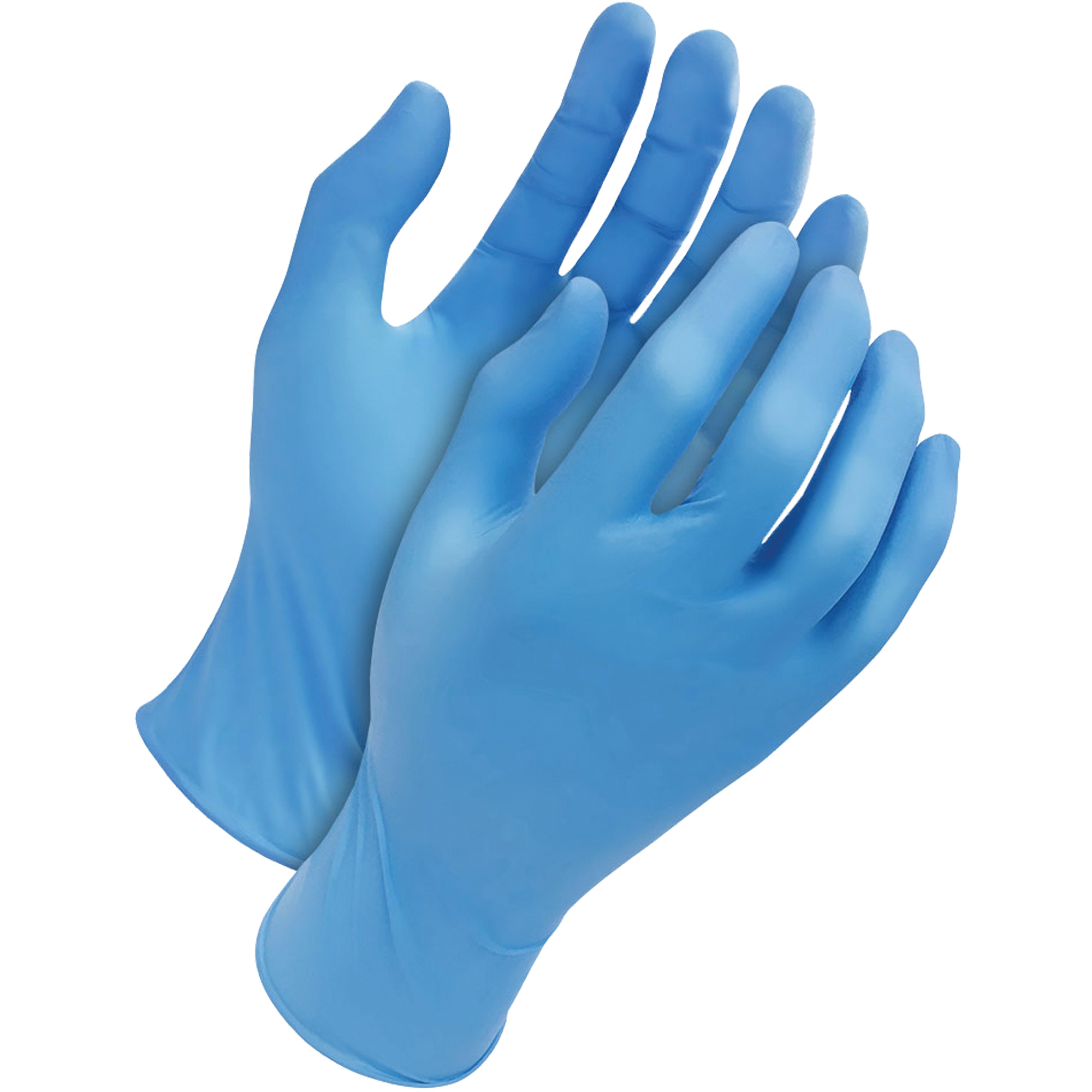 Gants jetables classiques, Petit, Nitrile, 4 mils, Sans poudre, Bleu