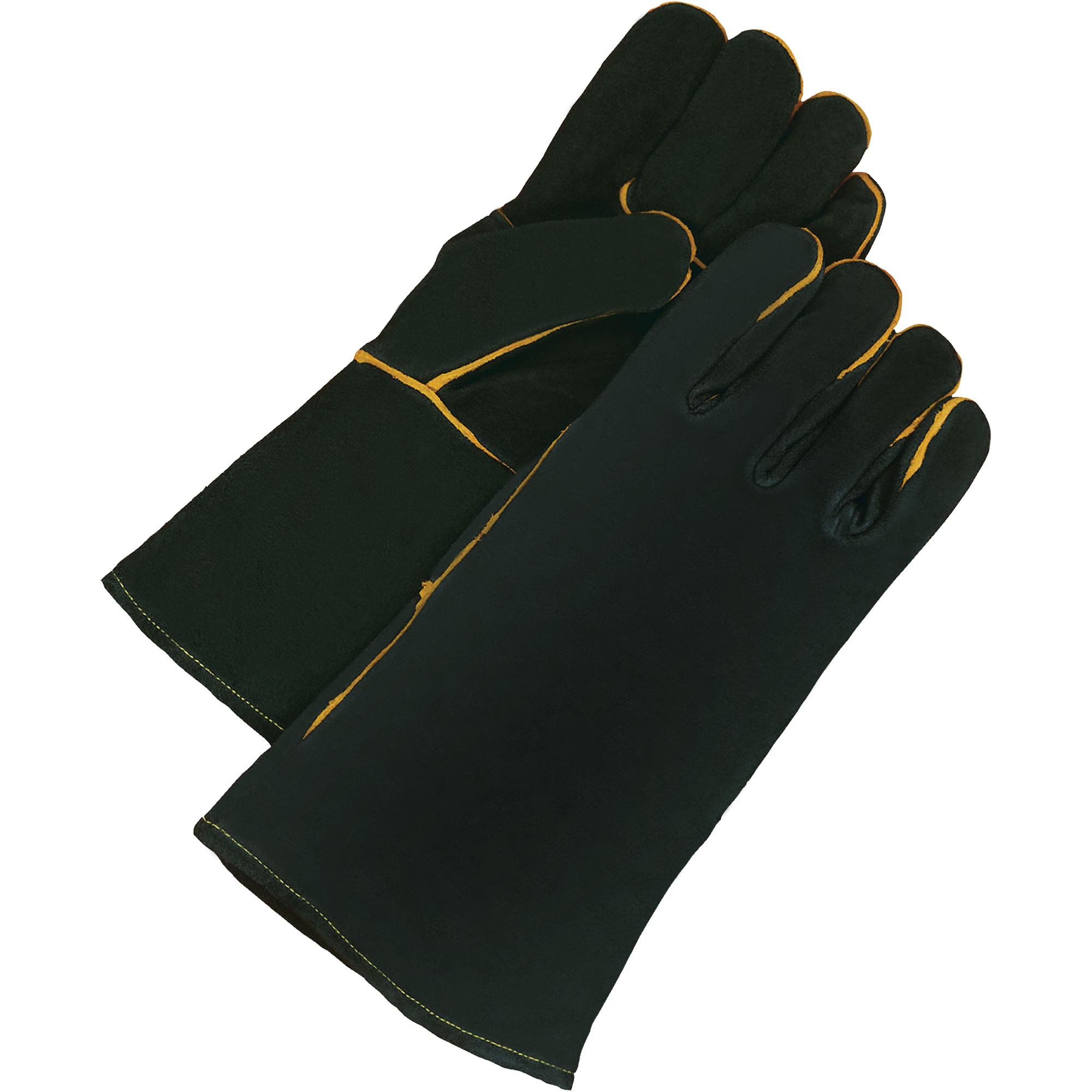 Gants pour soudeur avec manchette, Cuir de vache refendu, Taille Taille unique