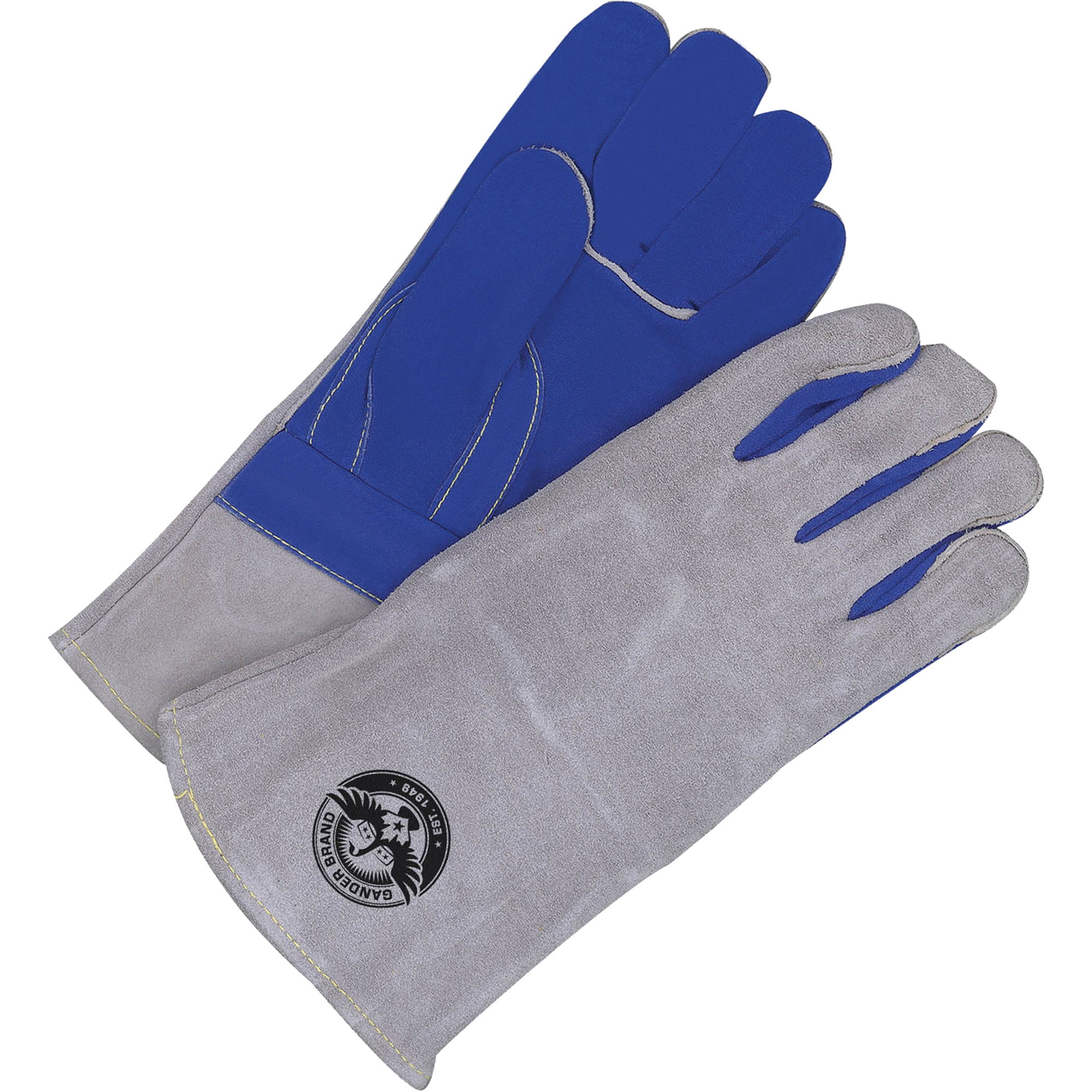 Gants pour soudeur avec manchette, Cuir de vache refendu, Taille Taille unique