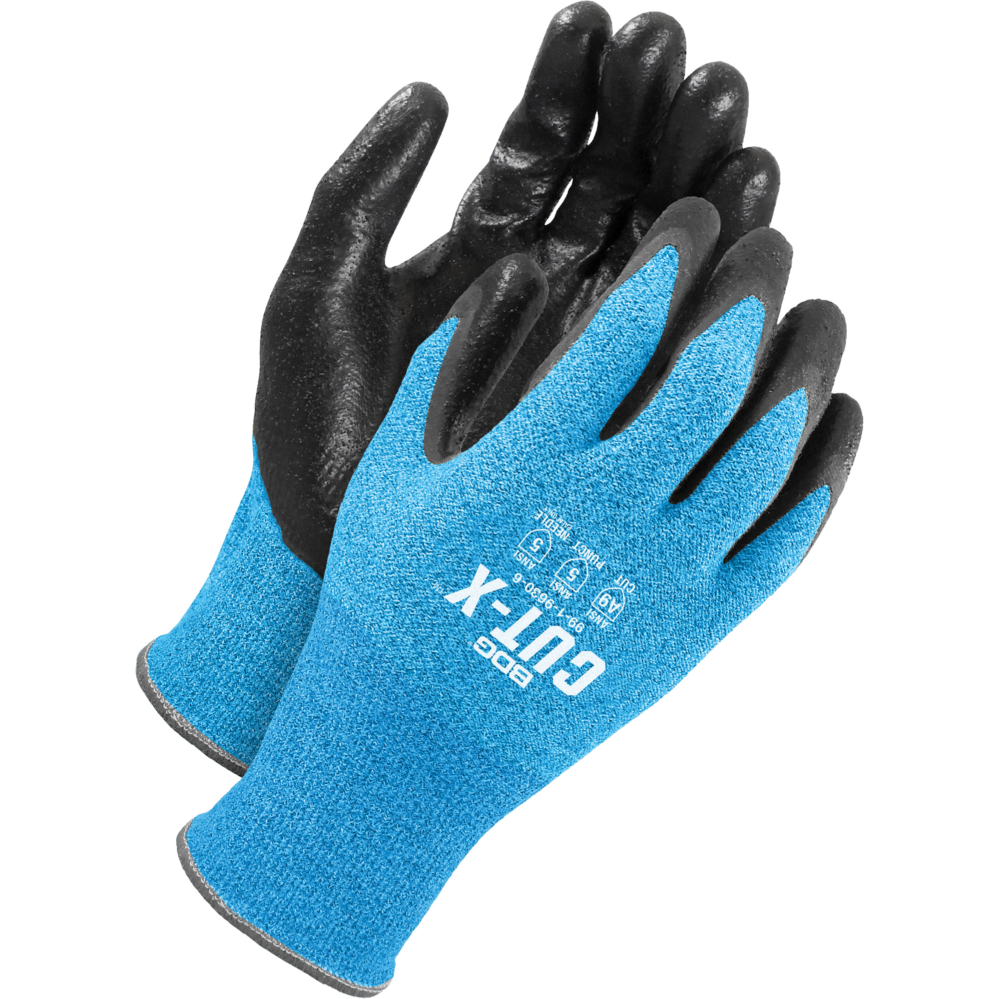 Gants résistant à la perforation d'aiguille et à la coupe Cut-XMC, Taille Grand/9, Calibre 13, Revêtement Mousse de nitrile, Enveloppe en Nylon/Acier inoxydable/Coton/PEHP, ASTM ANSI niveau A9