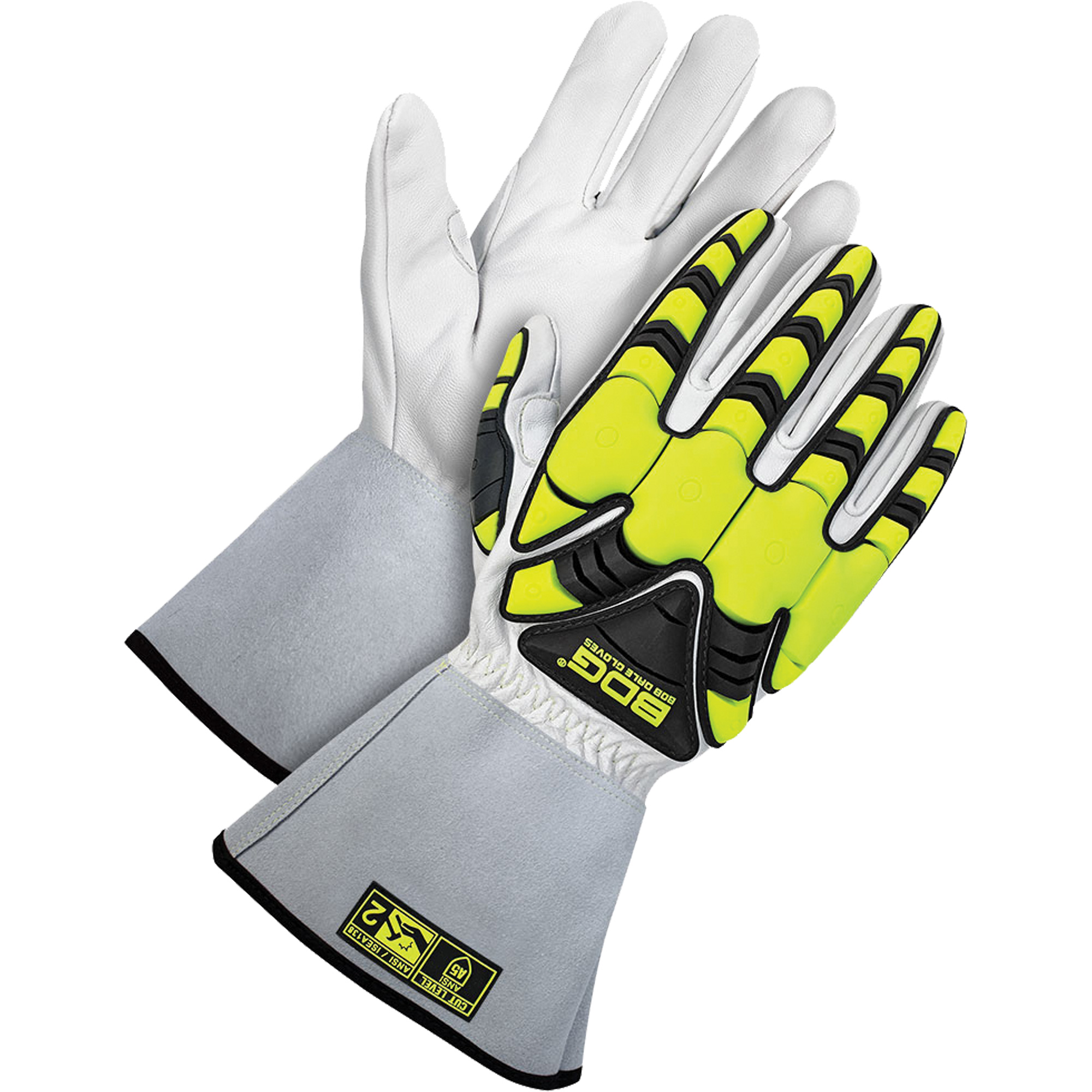 Gants résistant aux chocs Cut-XMC, Taille Grand, Enveloppe en Chèvre, ASTM ANSI niveau A5