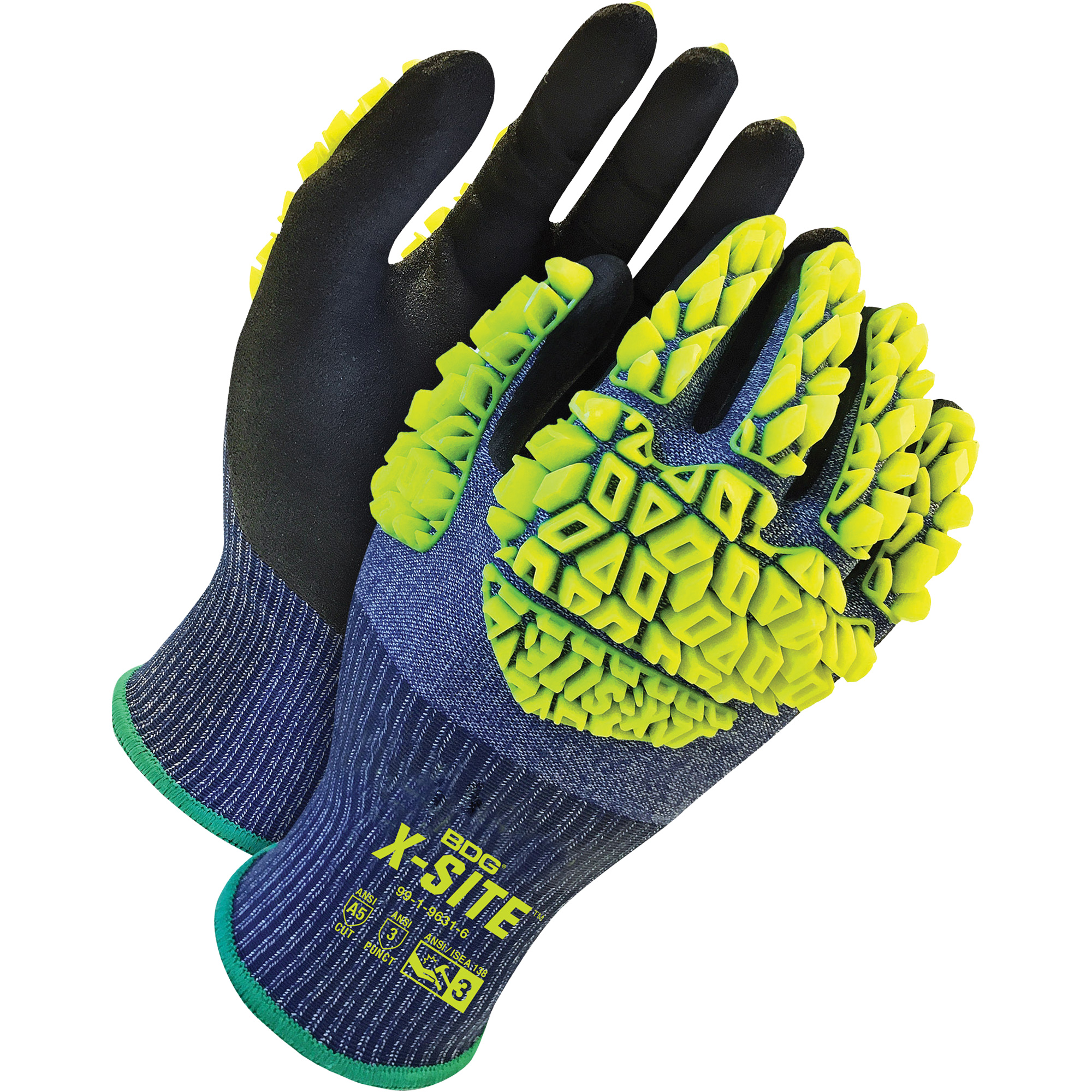 Gants résistants à la coupe et aux chocs Cut-XMC, Taille 2T-Grand/11, Calibre 18, Revêtement Nitrile, Enveloppe en Nylon/Acier inoxydable/PEHP, ASTM ANSI niveau A5