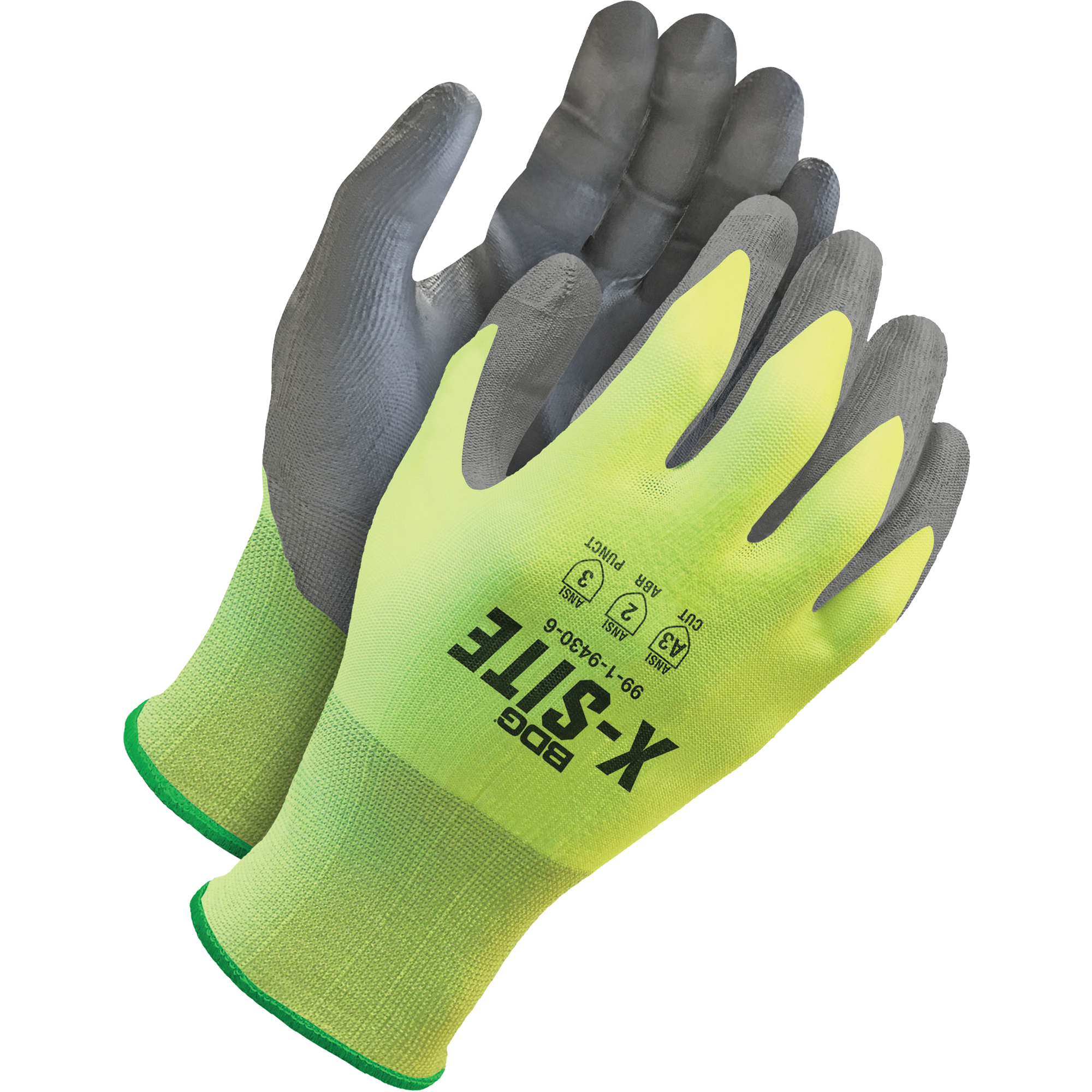 Gants résistants à la coupe pour écran tactile X-SiteMD, Taille T-Grand/10, Calibre 21, Revêtement Polyuréthane, Enveloppe en PEHP, ASTM ANSI niveau A3