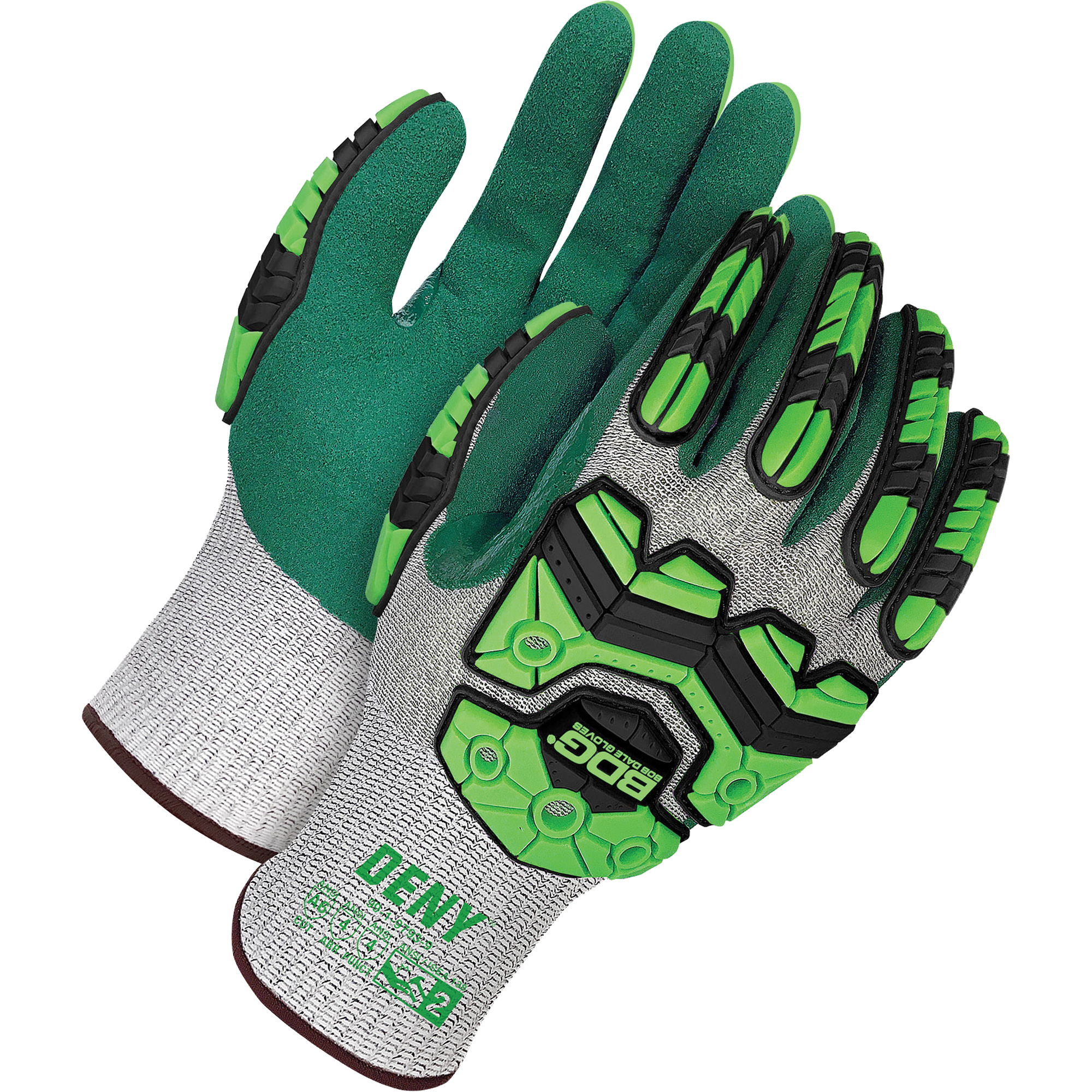 Gants résistants aux chocs pour écran tactile DenyMC, Taille T-Grand/10, Calibre 13, Revêtement Nitrile, Enveloppe en PEHP, ASTM ANSI niveau A6