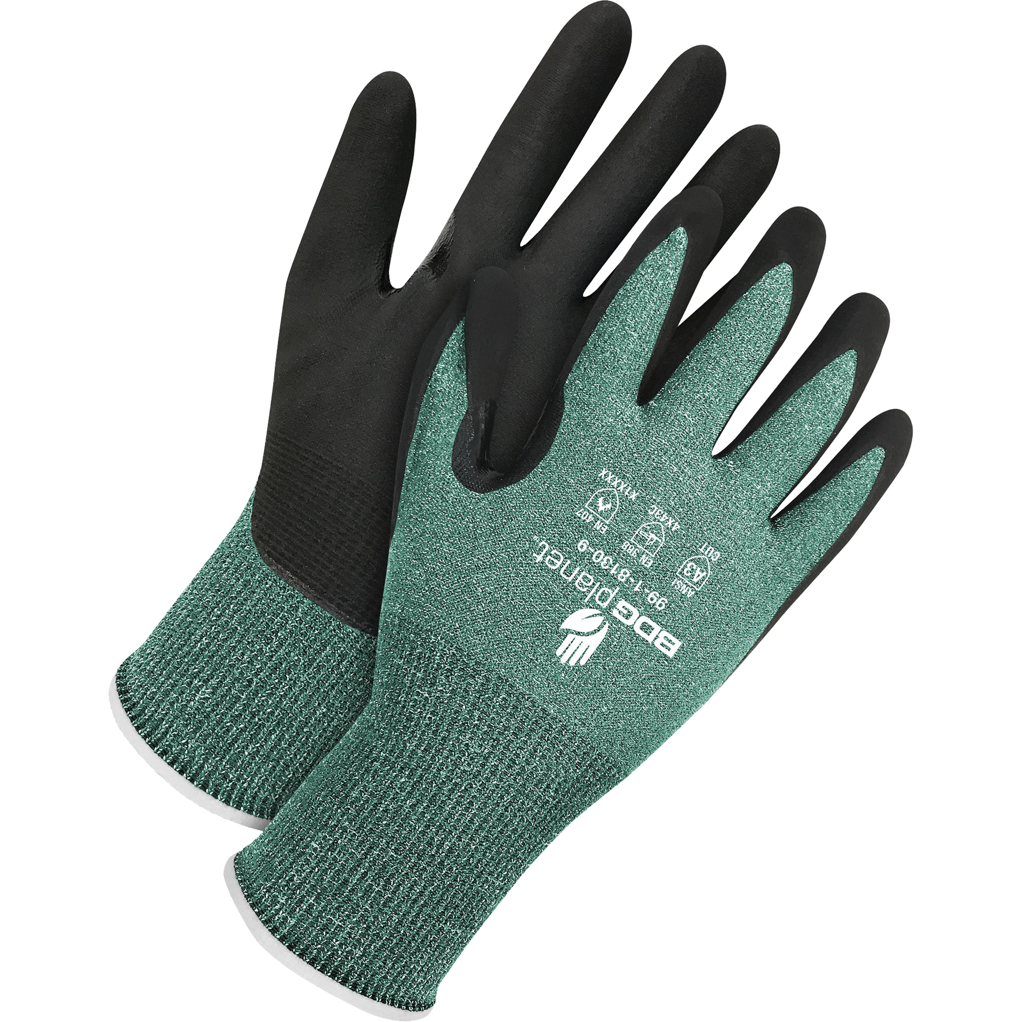 Gants résistants aux coupures BDG PlanetMC, Taille Petit/7, Calibre 15, Revêtement Mousse de nitrile, Enveloppe en PEHP, ASTM ANSI niveau A3/EN 388 niveau C