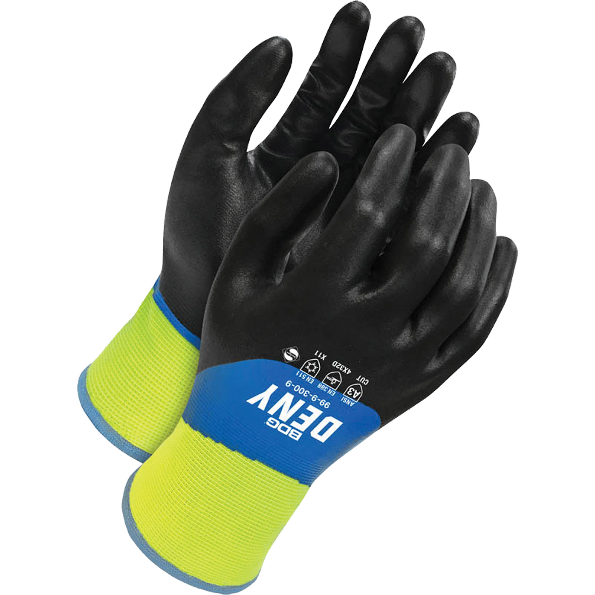 Gants résistants aux coupures DenyMC, Taille 7, Calibre 15, Revêtement Mousse de nitrile, Enveloppe en Nylon, ASTM ANSI niveau A3/EN 388 niveau D