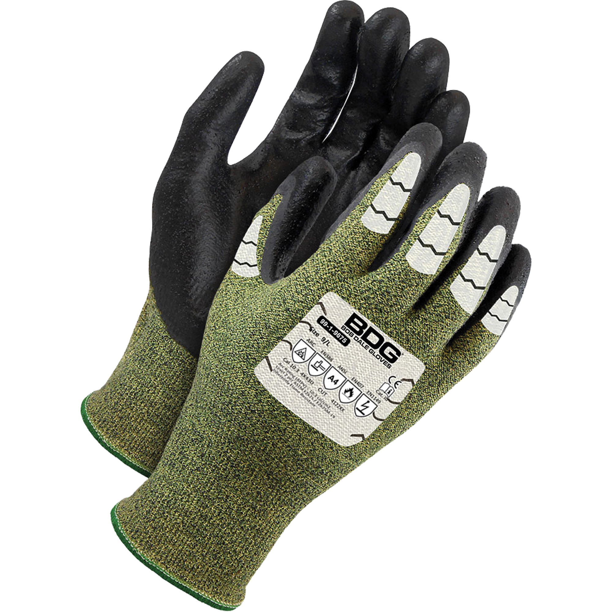 Gants résistants aux coupures et aux arcs électriques ArcTekMC, Taille 10, Calibre 13, Revêtement Bipolymère, Enveloppe en Aramide, ASTM ANSI niveau A4