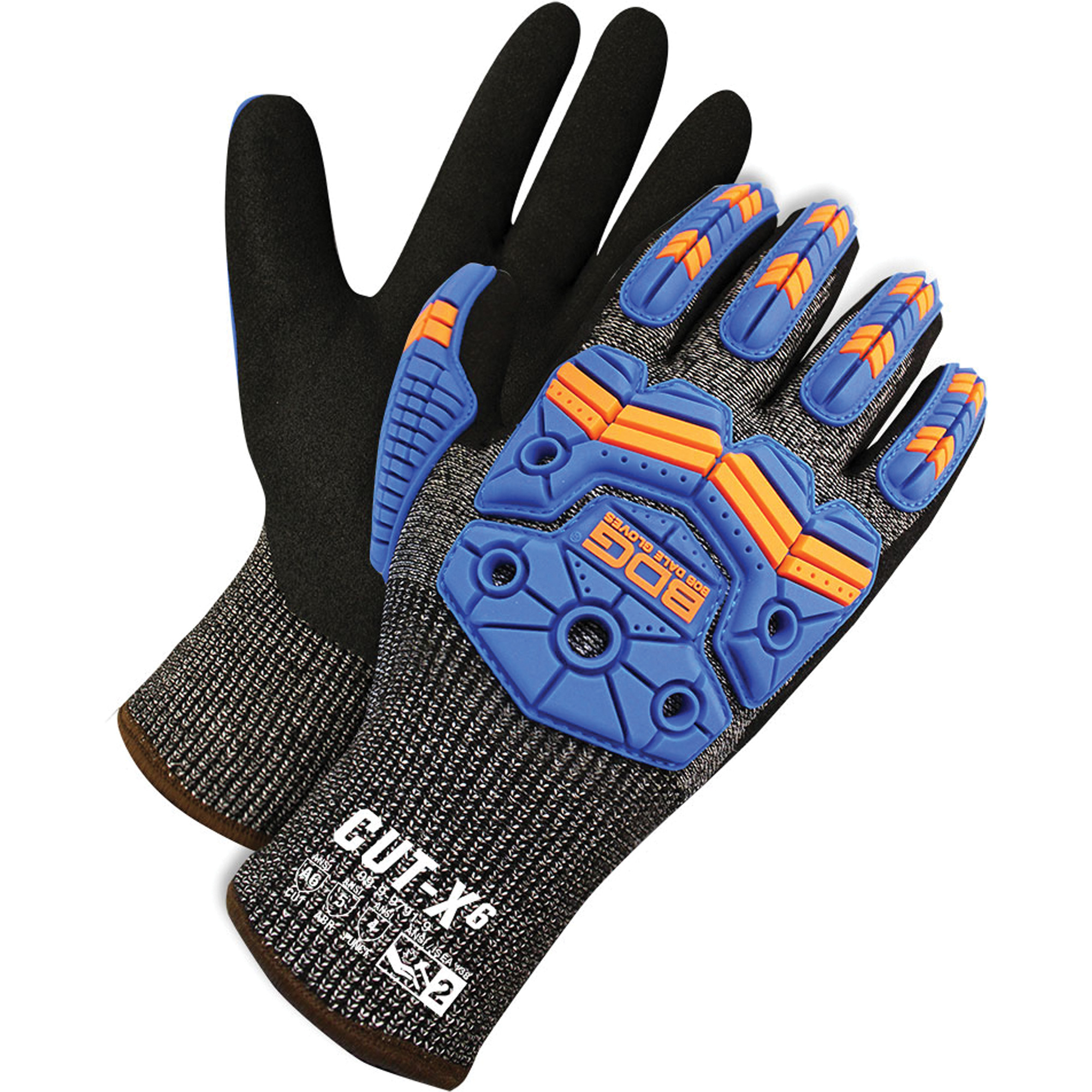 Gants résistants aux coupures et aux chocs Cut-XMC, Taille 8, Revêtement Nitrile, Enveloppe en PEHP, ASTM ANSI niveau A6