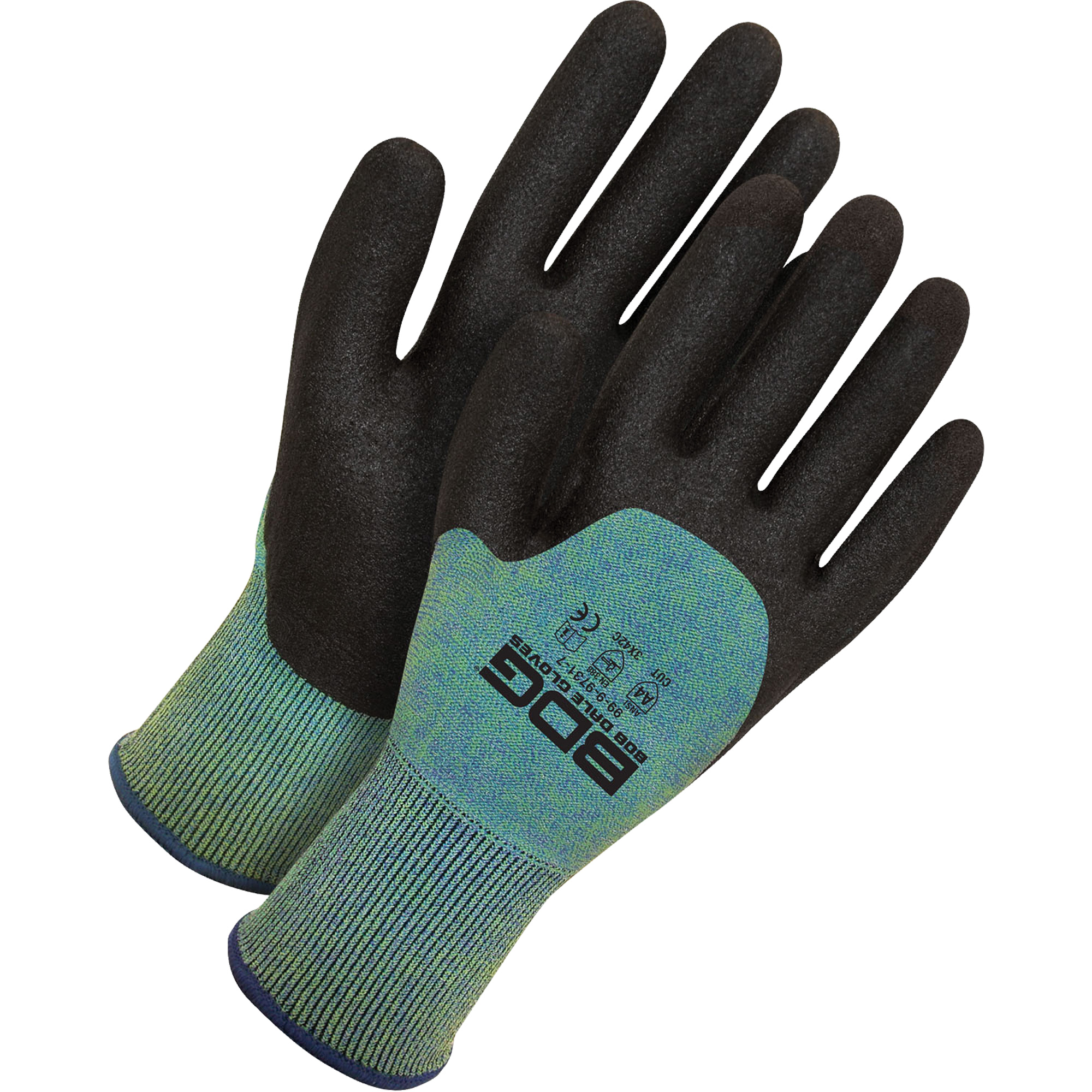Gants résistants aux coupures, Taille 11, Calibre 13, Revêtement PVC/Polyuréthane, Enveloppe en Nylon/Fibre de verre/LycraMD, ASTM ANSI niveau A4/EN 388 niveau 3/EN 388 niveau C