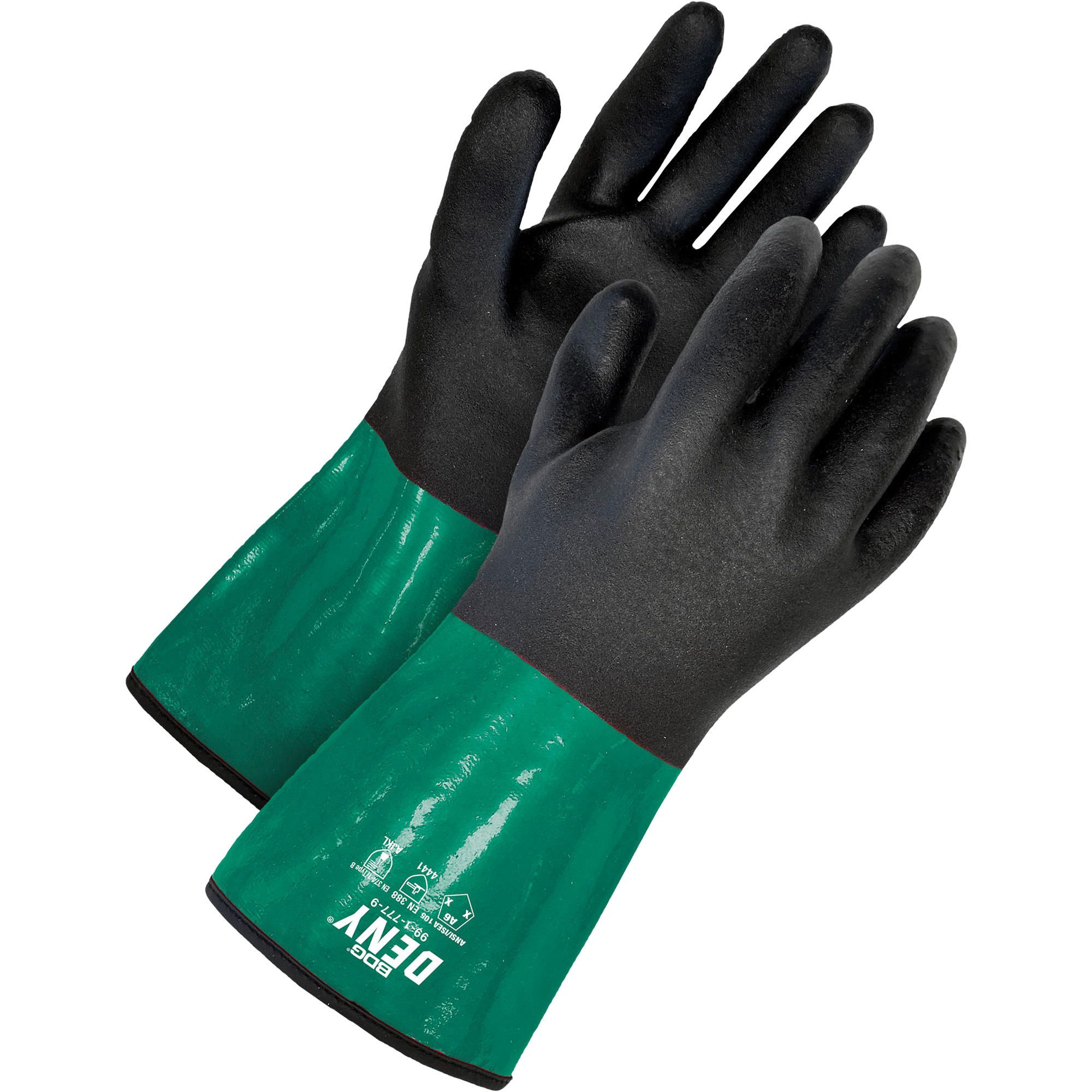 Gants r.sistant aux produits chimiques avec doublure résistante à la coupe, Taille 10/T-Grand, 12" lo, PVC