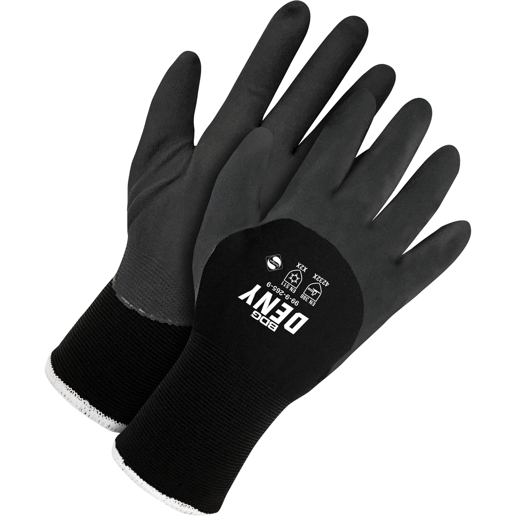 Gants synthétiques, 9/Grand, Rêvetement Mousse de nitrile, Calibre 15, Enveloppe en Nylon/Acrylique