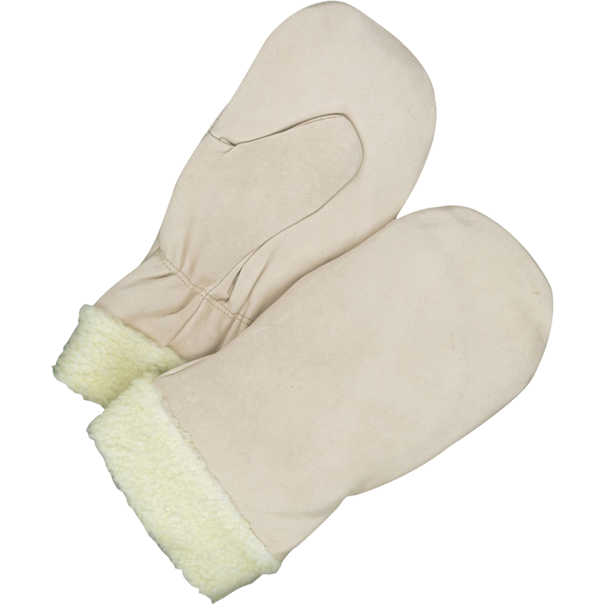 Mitaines en cuir de vache fleur à doublure classique, Taille Taille unique, Mitaine