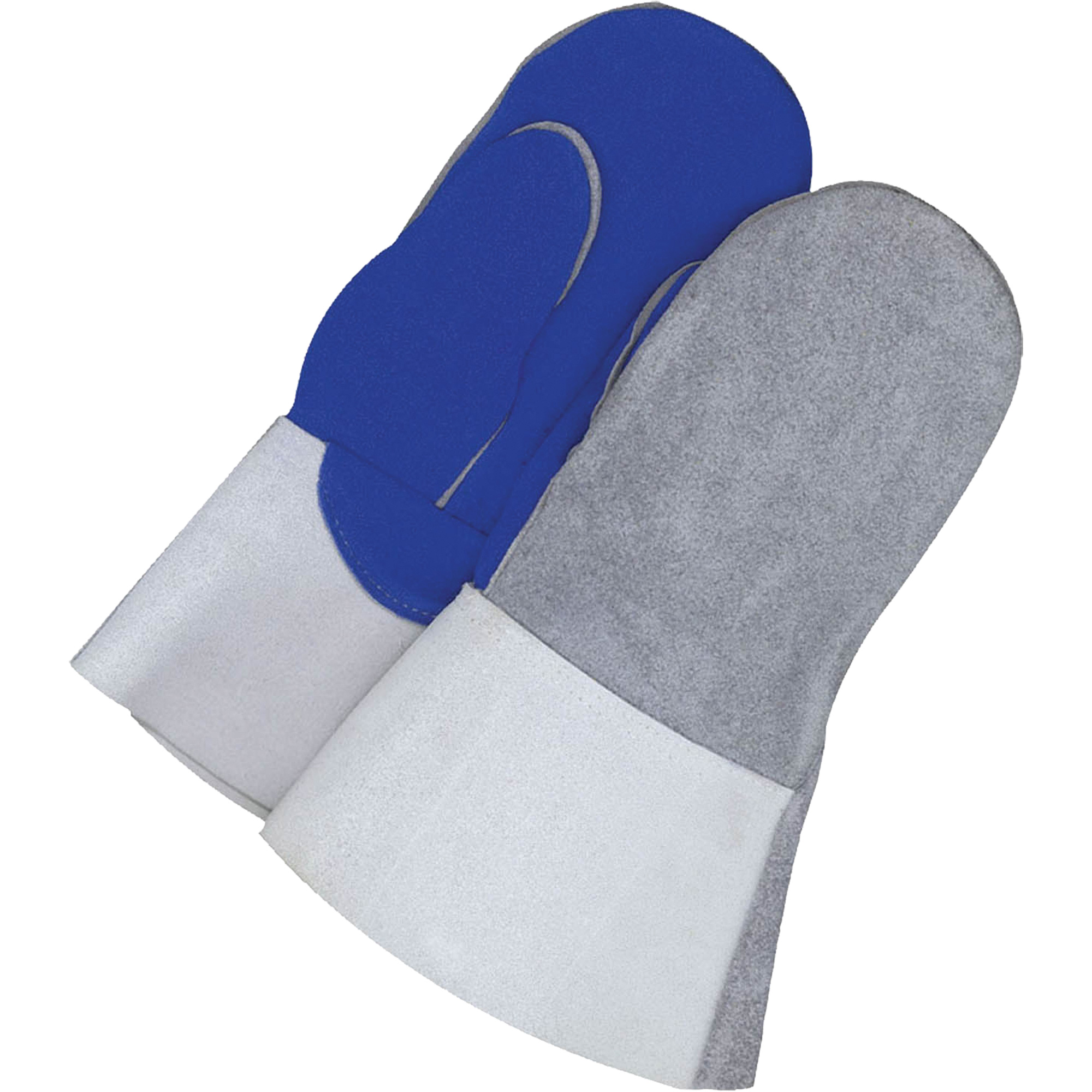 Mitaines pour soudeur avec manchette, Cuir de vache refendu, Taille Taille unique