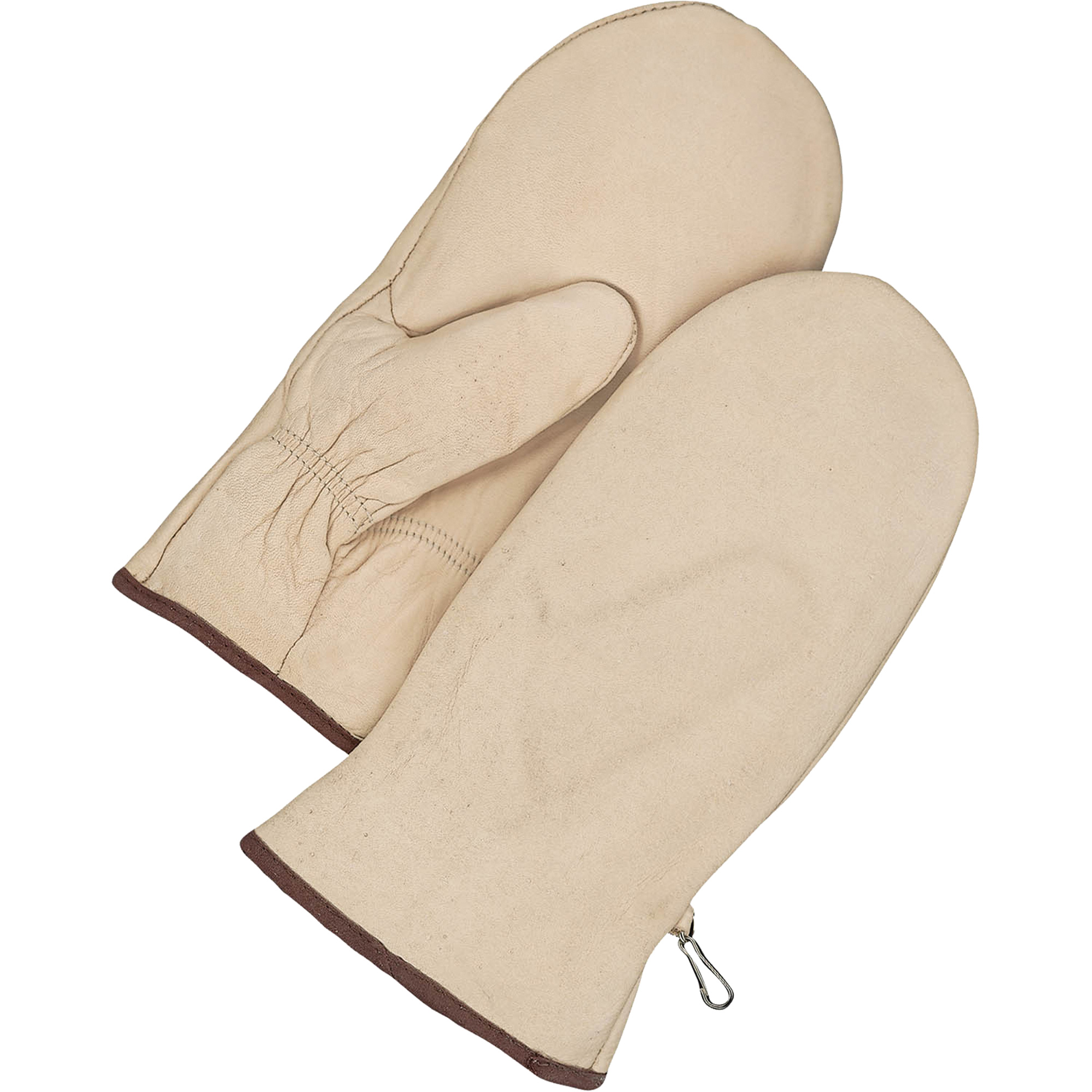 Mitaines traditionnelles non doublées en Cuir de vache fleur, Taille Taille unique, Mitaine