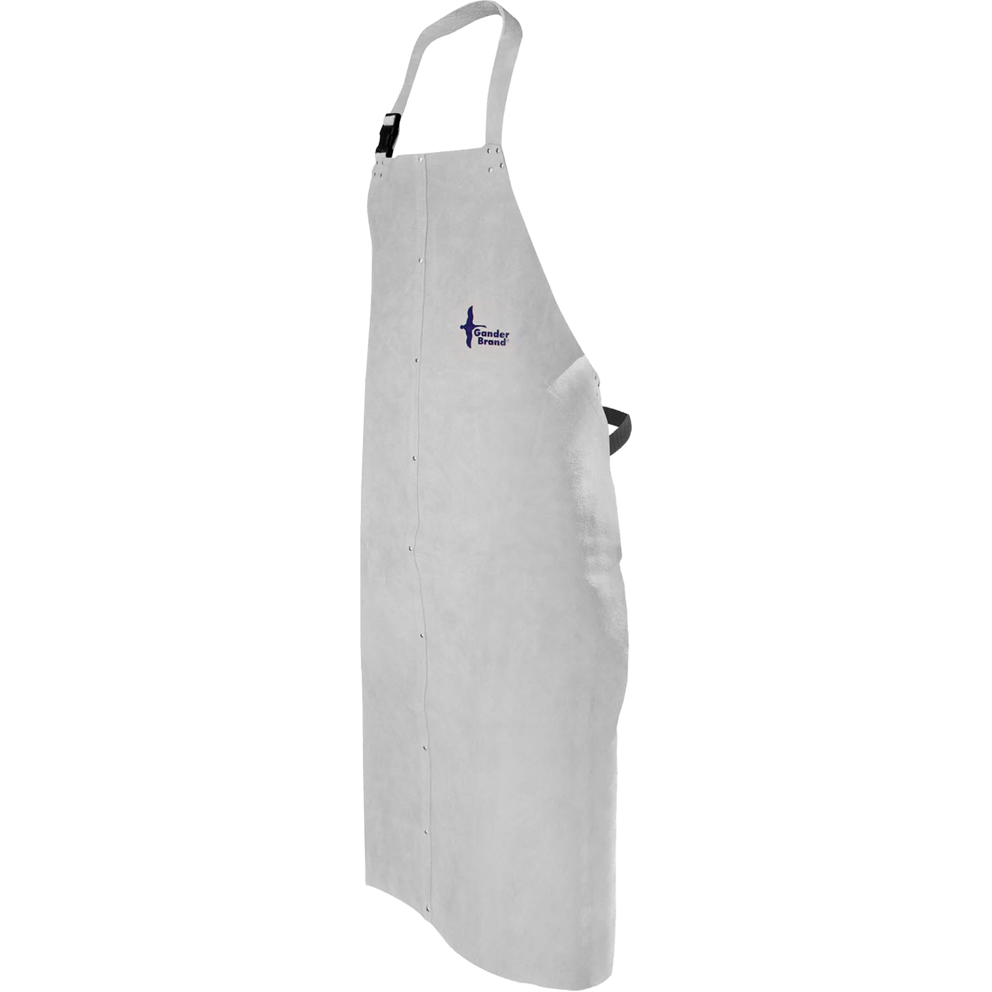 Tablier de soudage en cuir, Salopette, 52" lo, Gris perle