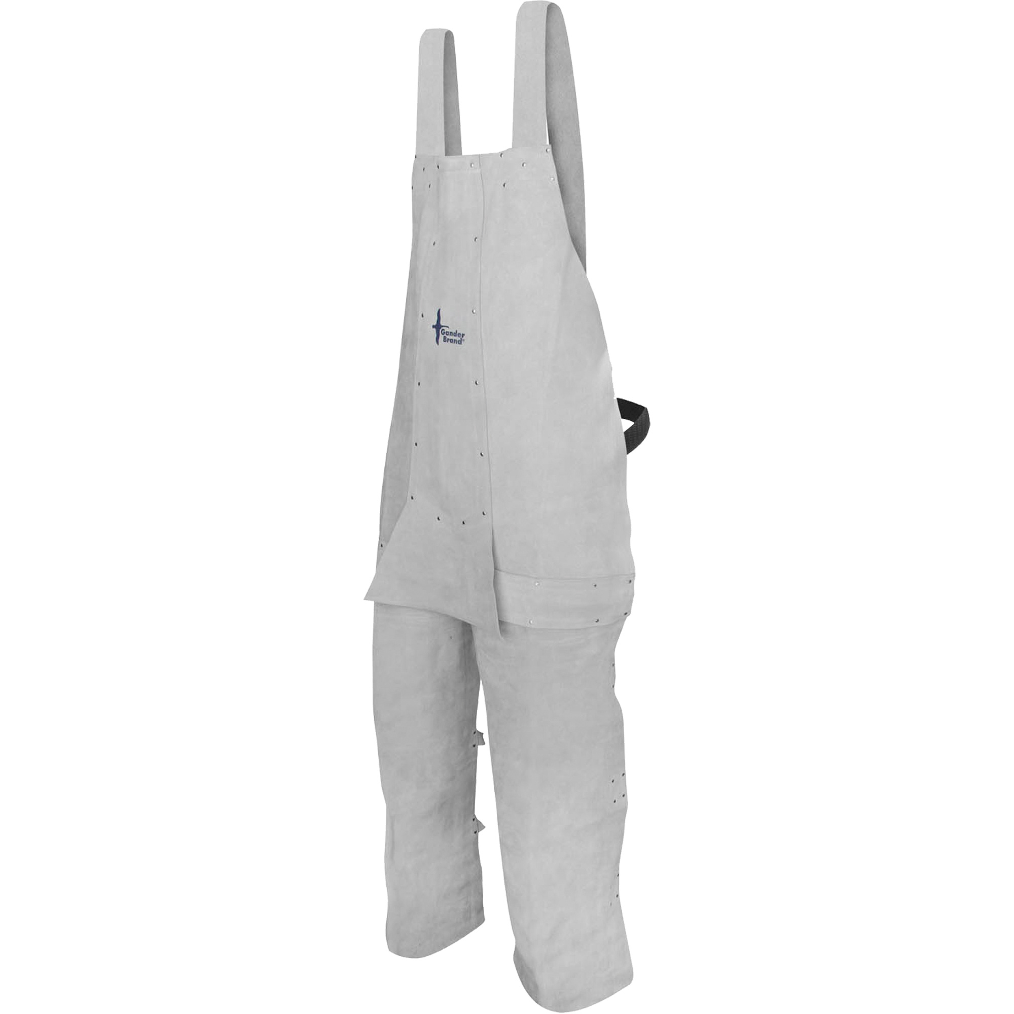 Tablier de soudage en cuir, Salopette à jambes fendues, Gris perle