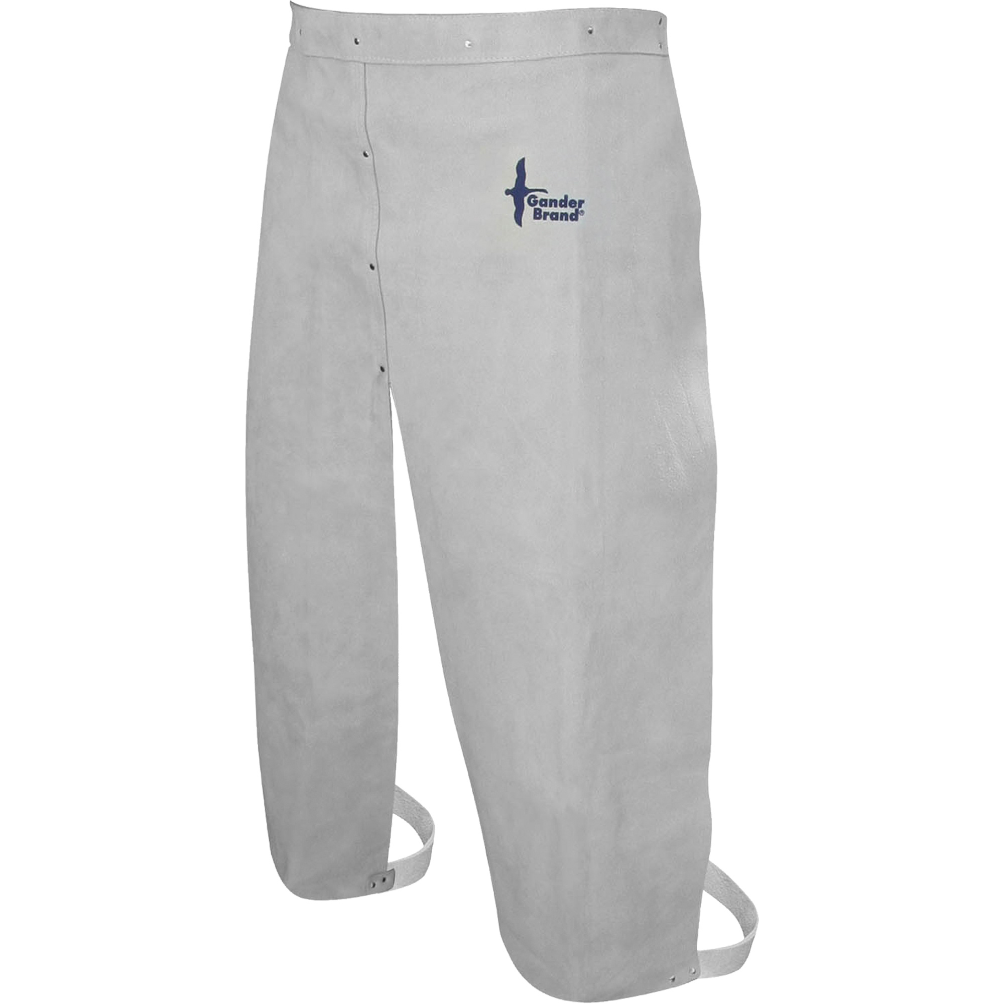 Tablier de soudage en cuir, Taille à jambes fendues, 32" lo, Gris perle