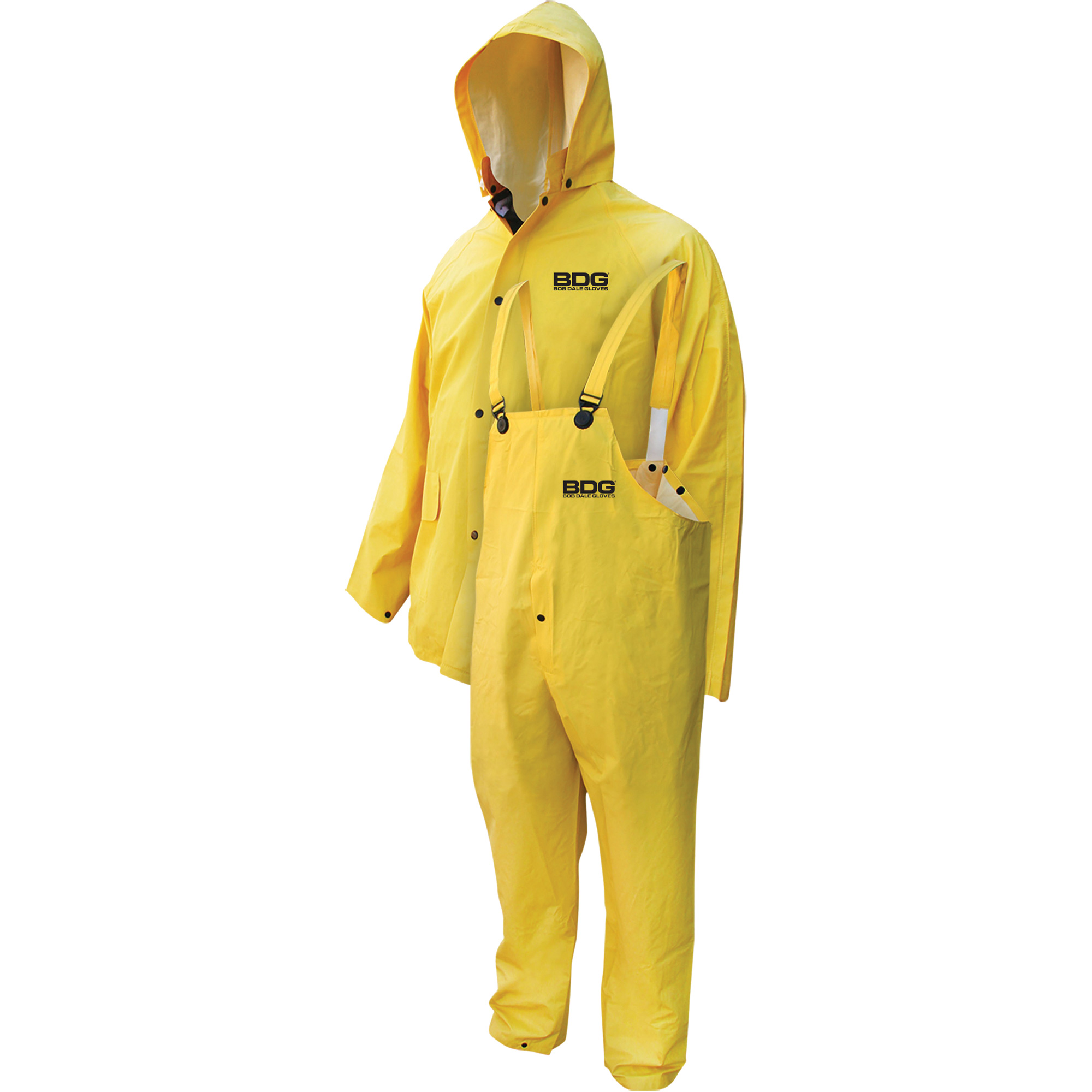Vêtements imperméables ignifuges en trois morceaux DenyMC, 2T-Grand, Jaune