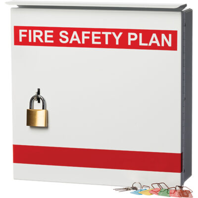 Boîte pour plan de sécurité en cas d'incendie