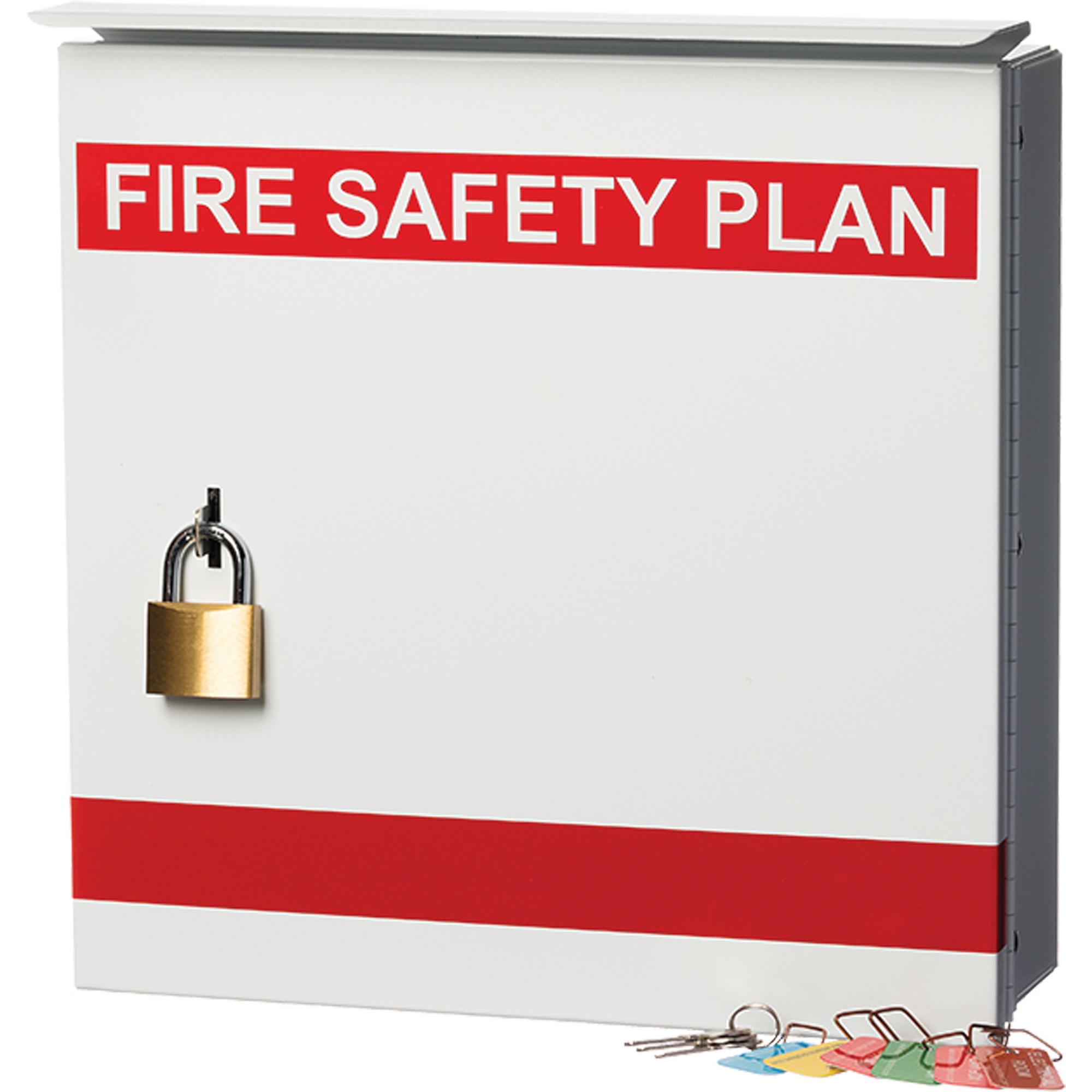 Boîte pour plan de sécurité en cas d'incendie
