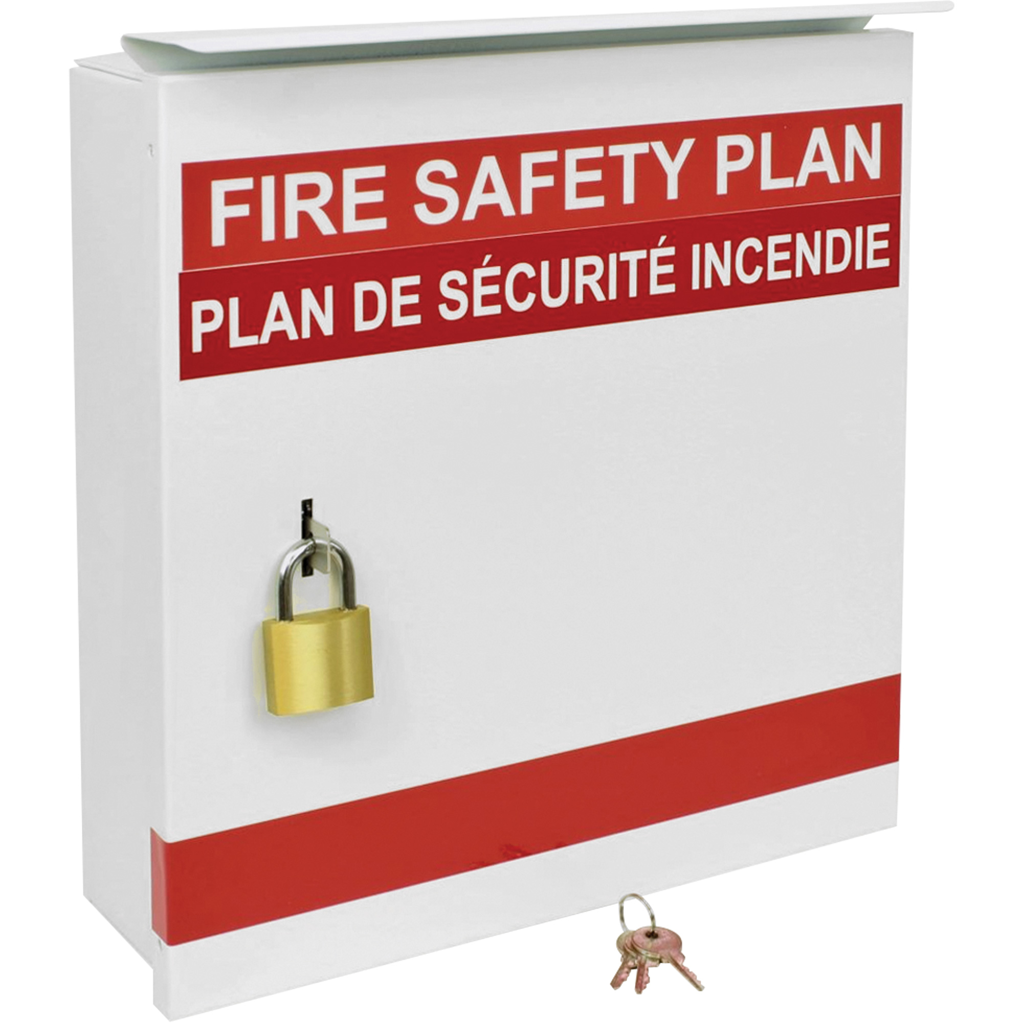 Boîte pour plan de sécurité en cas d'incendie
