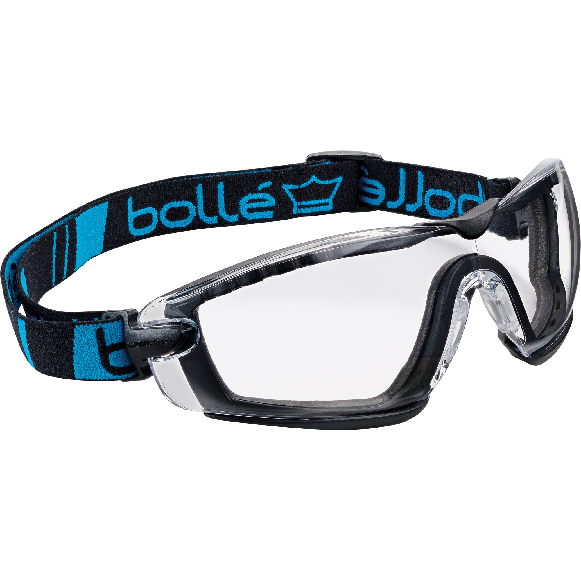 Lunettes de sécurité avec bandeau et mousse Cobra, Lentille Transparent, Antibuée/Anti-égratignures, Répond ou surpasse la norme CSA Z94.3