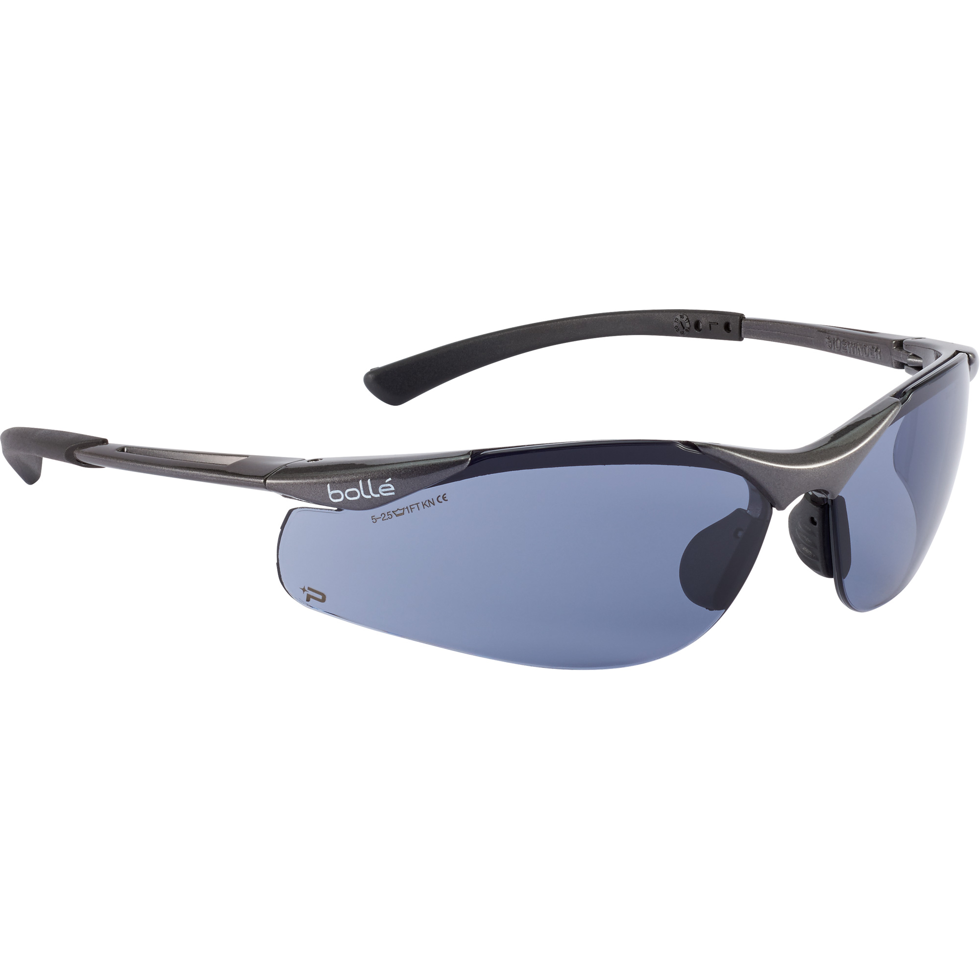Lunettes de sécurité Contour, Lentille Grise/fumée, Antibuée/Anti-égratignures, Répond ou surpasse la norme CSA Z94.3