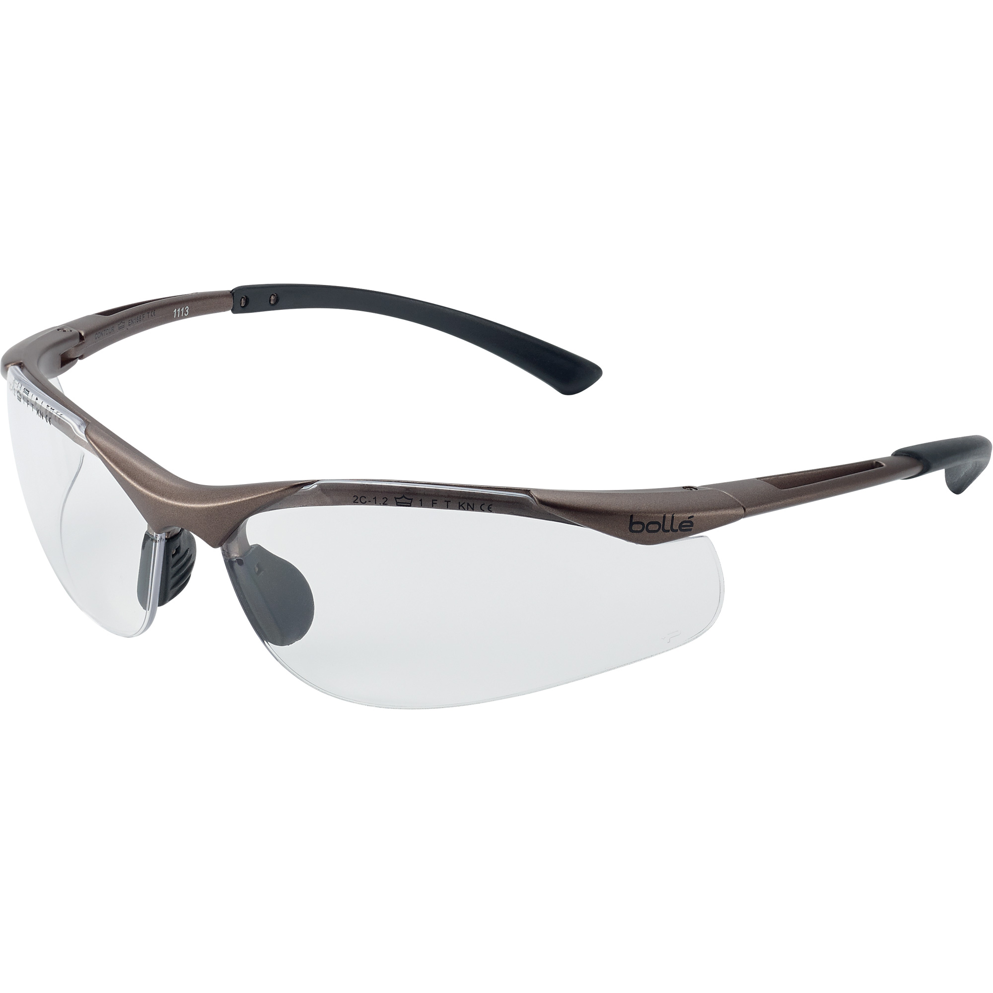Lunettes de sécurité Contour, Lentille Transparent, Antibuée/Anti-égratignures