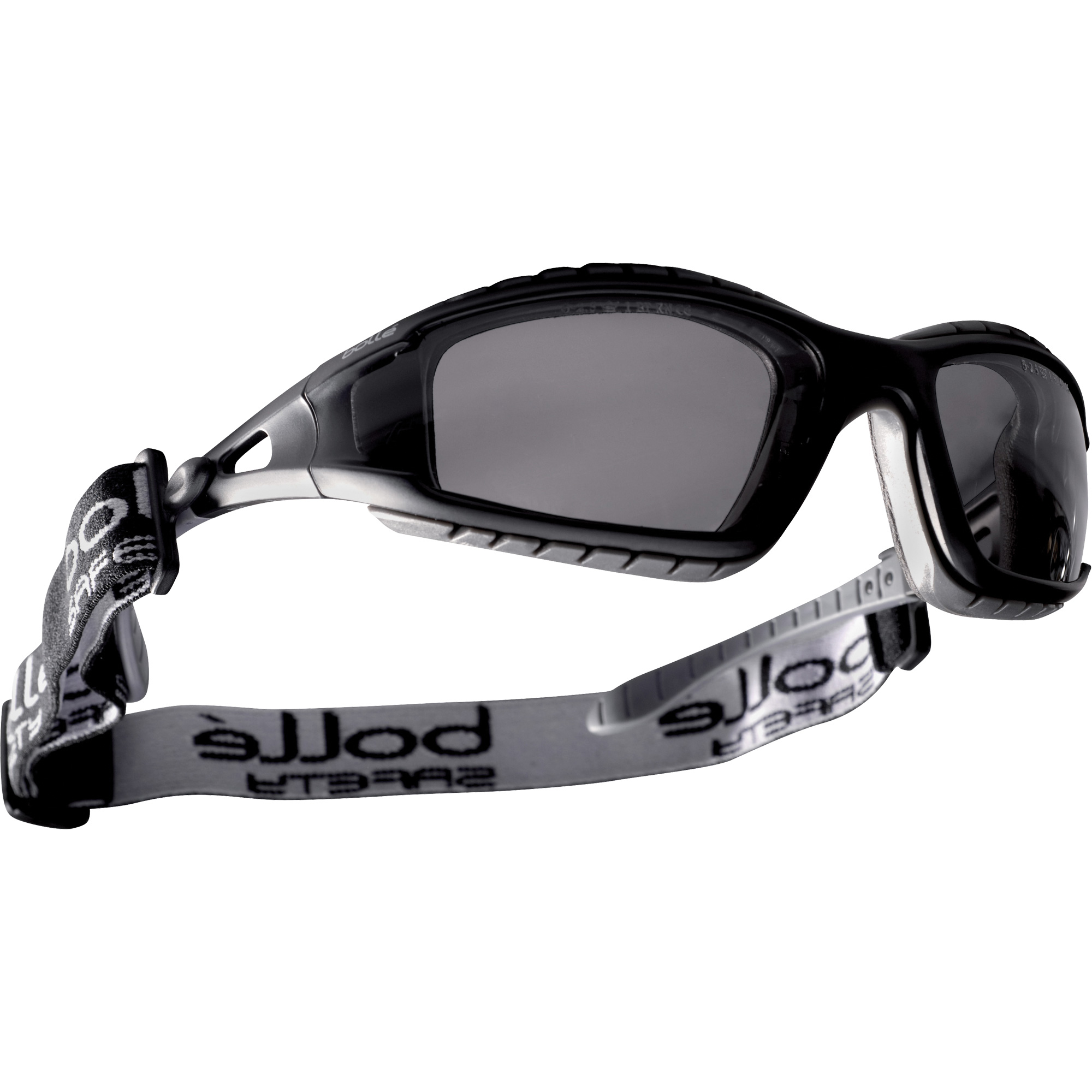 Lunettes de sécurité Tracker, Lentille Grise/fumée, Antibuée/Antistatique, Répond ou surpasse la norme CSA Z94.3