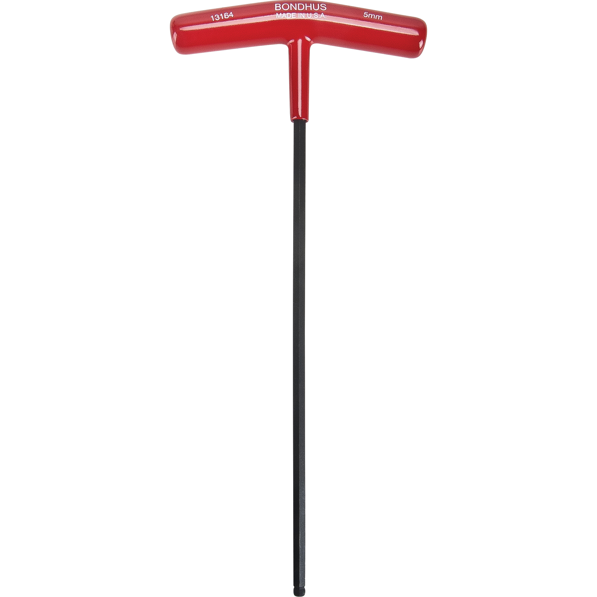 Clé hexagonale individuelle métrique, embout Sphérique, 5 mm x 9,7" lo, Poignée en T