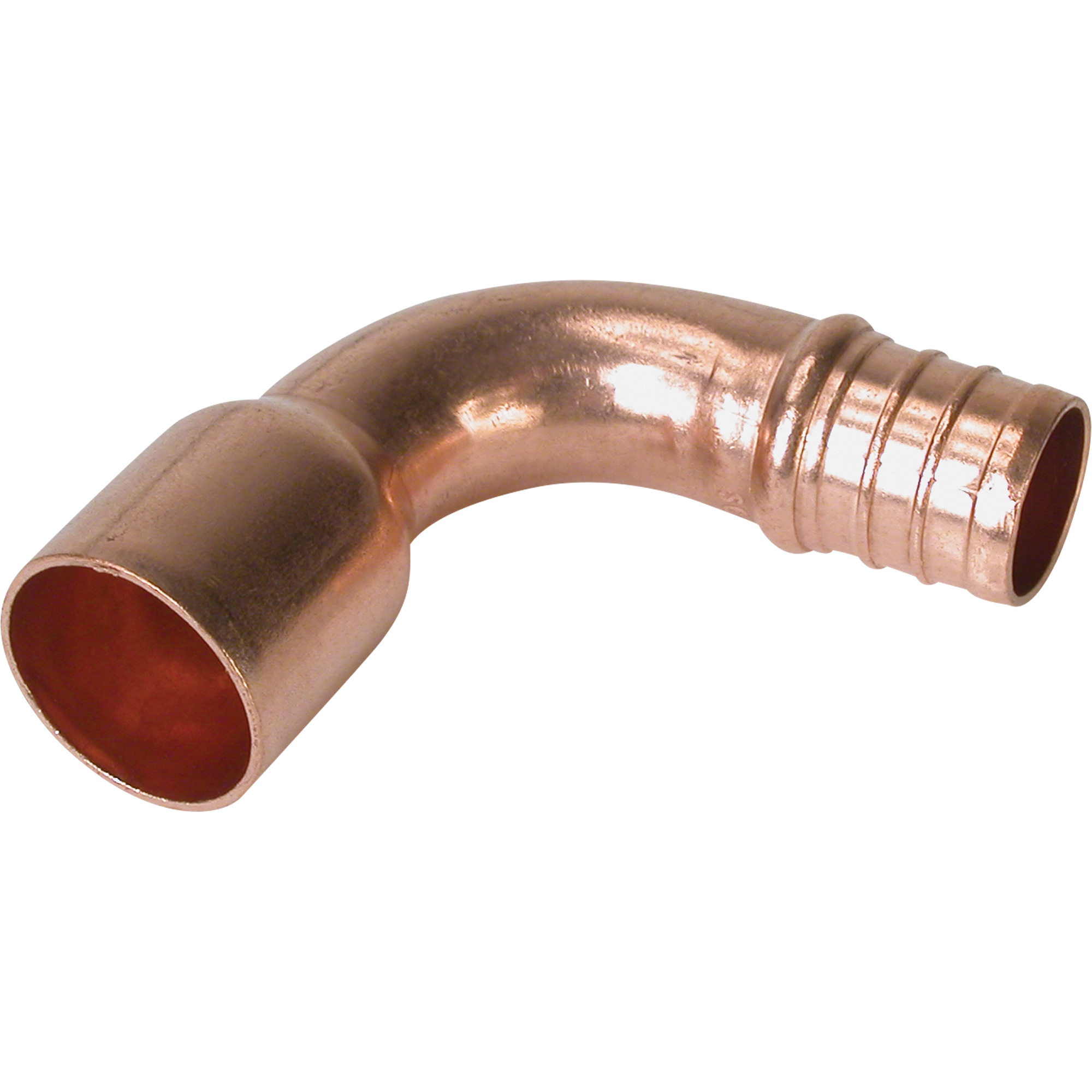 Raccord coude 90° brasé, Cannelé x mâle, Cuivre, 3/4"