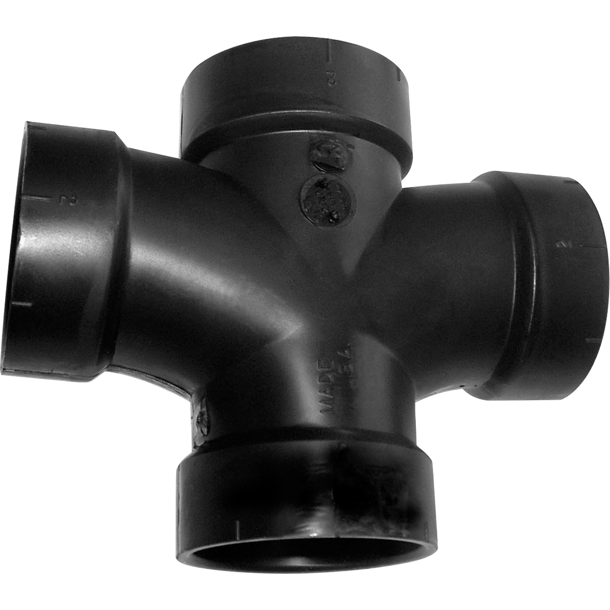 Raccord en T double, Sanitaire, Plastique, 1-1/2"