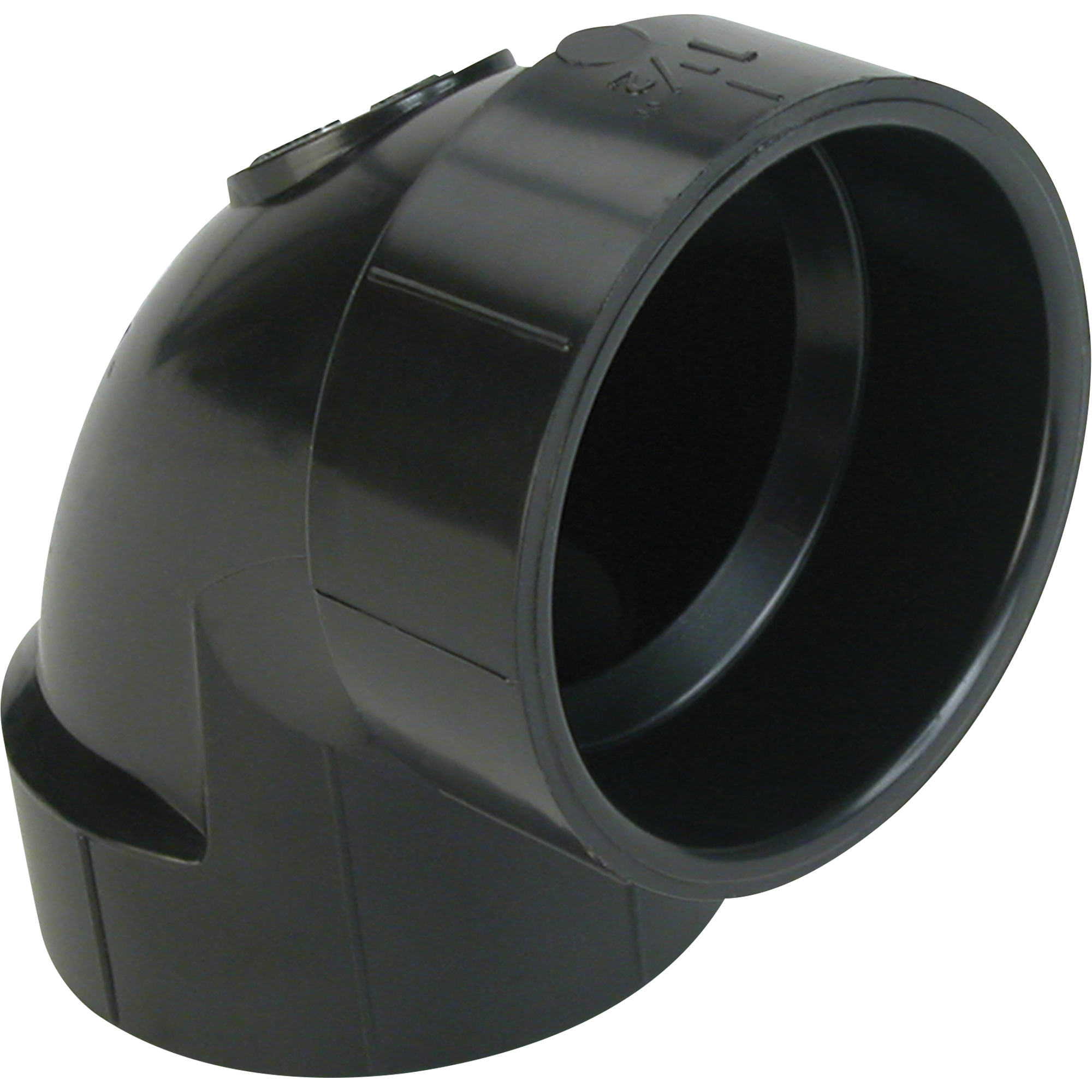 Raccord sanitaire en coude 90°, Noeud x noeud, Plastique, 1-1/2"