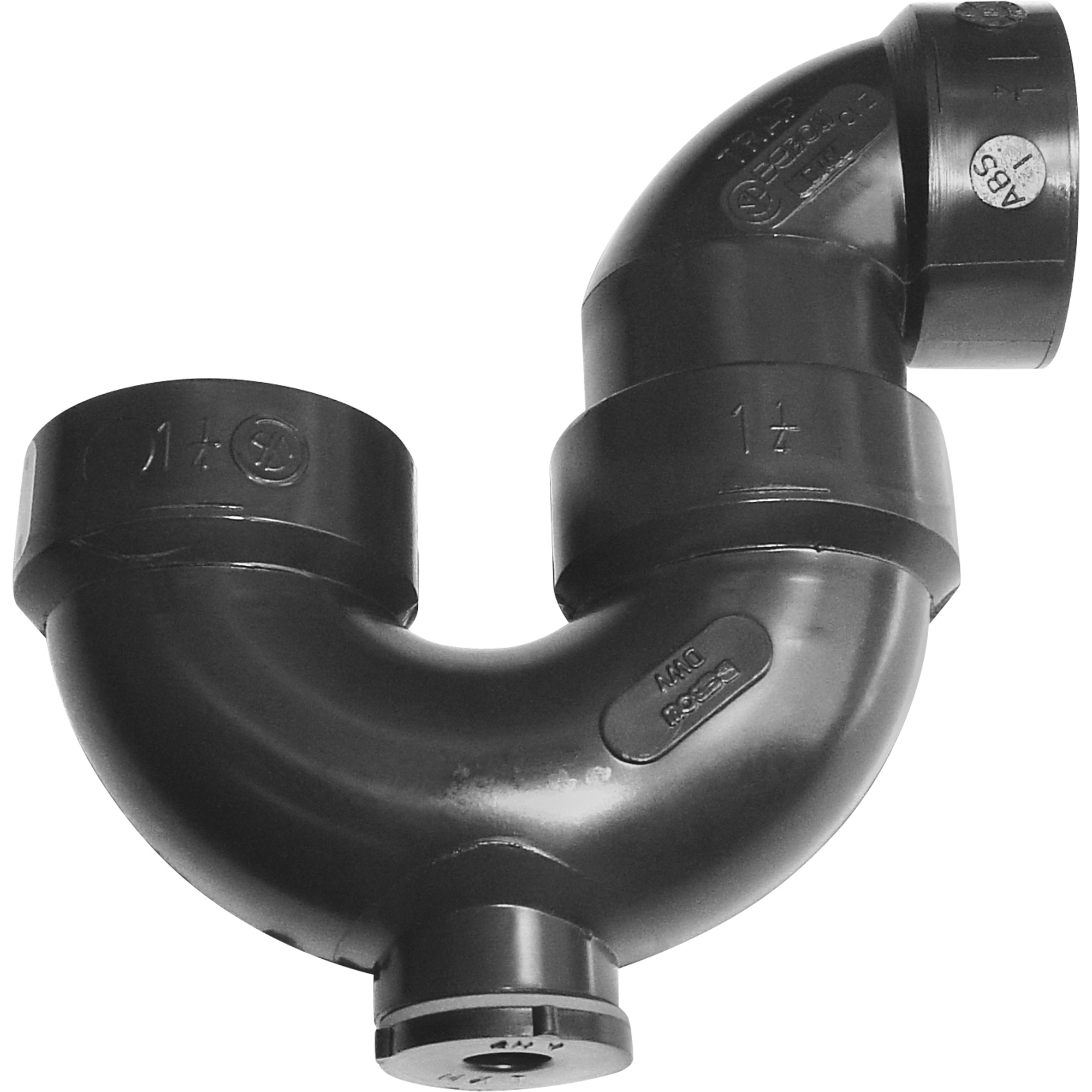 Siphon-P avec joint à colle à solvant et regard de nettoyage