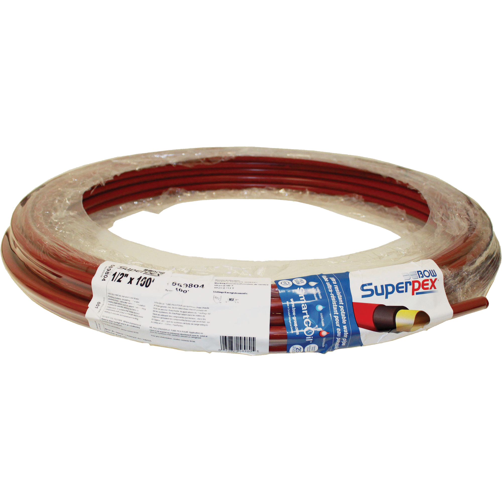 Tuyau pour eau chaude Superpex, Plastique, 100' lo x 0,375" dia.