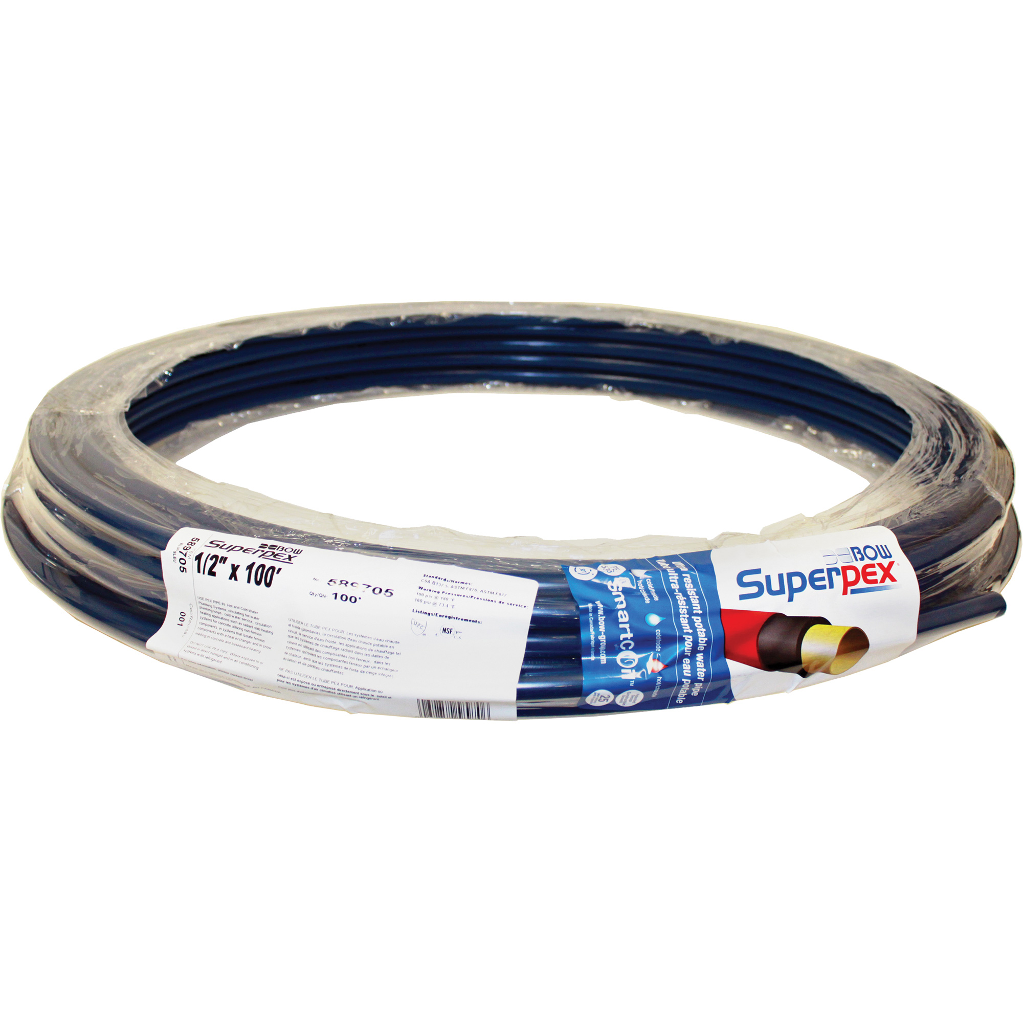 Tuyau pour eau froide Superpex, Plastique, 300' lo x 0,5" dia.