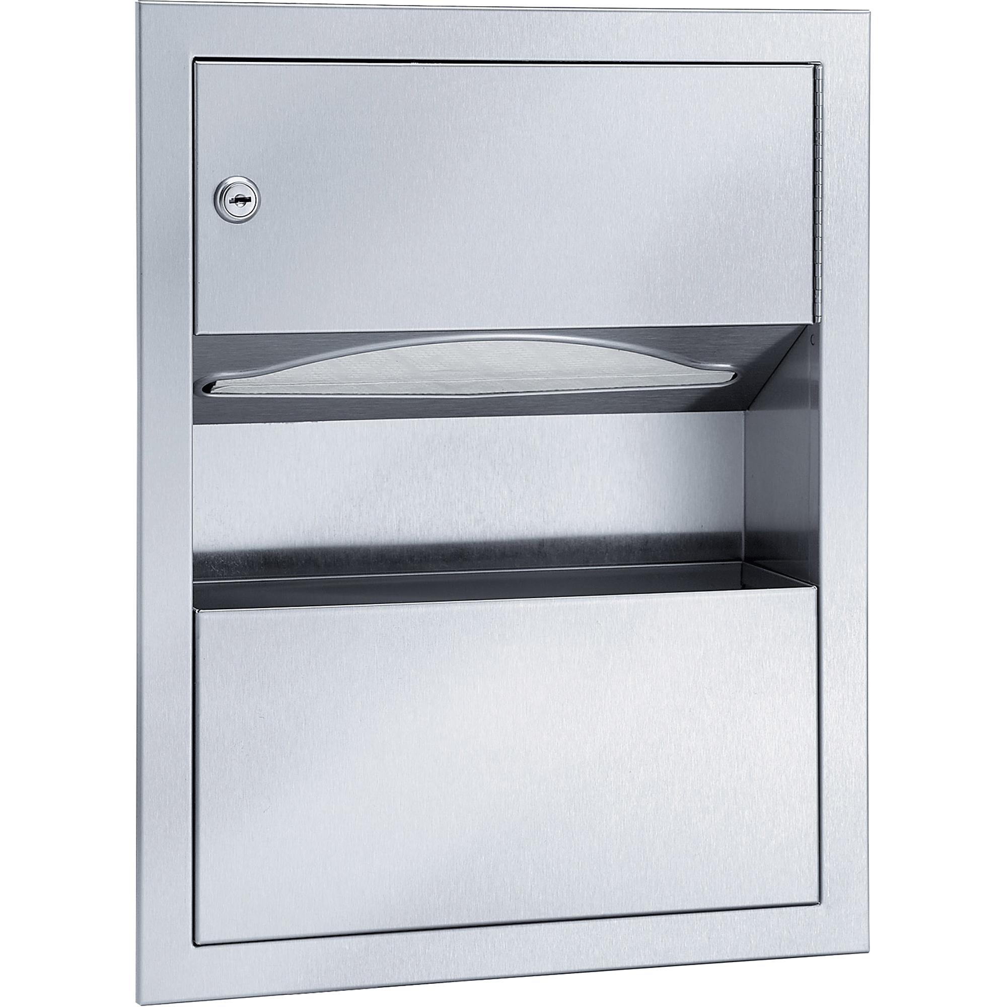 Combinaisons distributeurs d'essuie-mains & poubelle, Manuel, 14" la x 4" p x 28" h