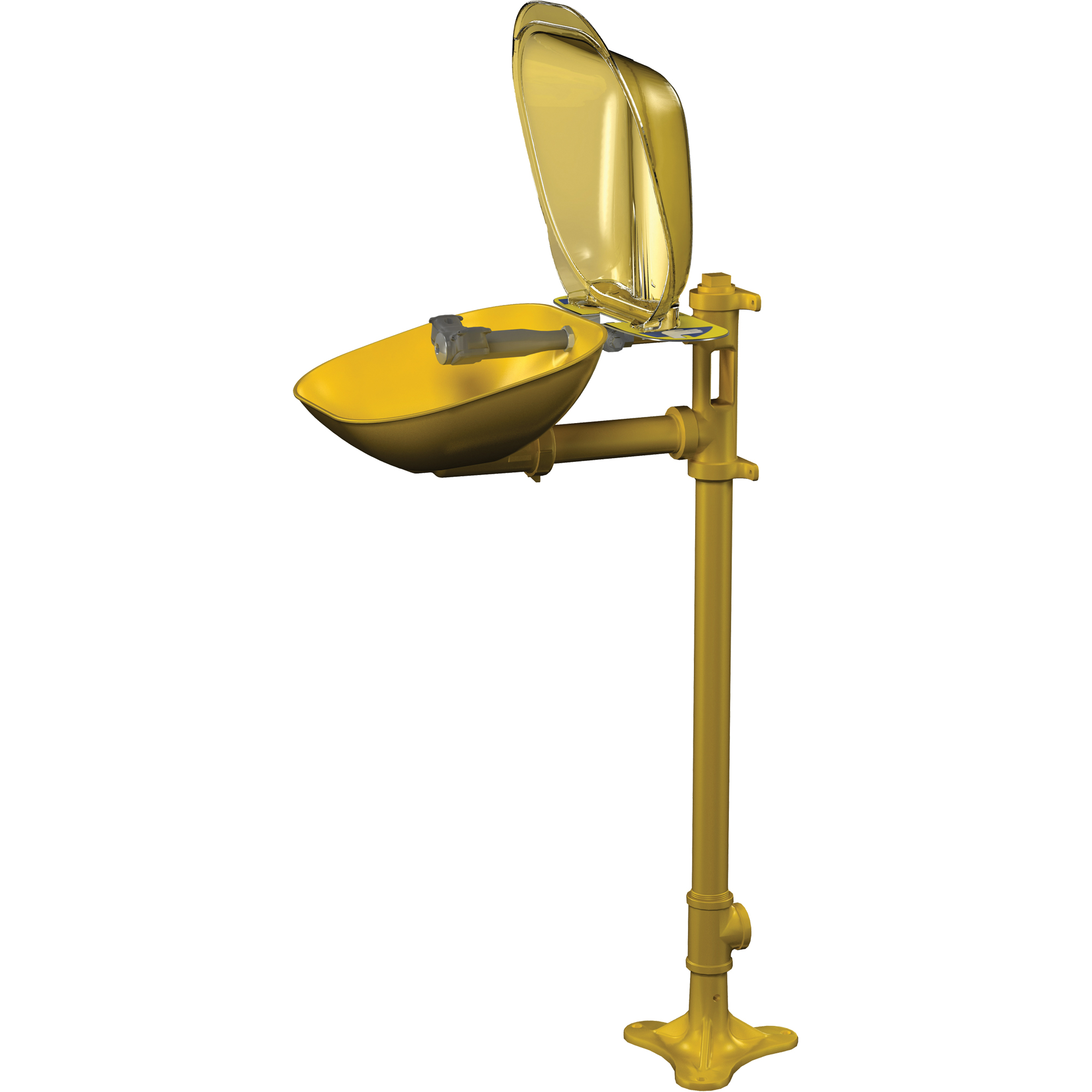 Poste de douche oculaire HaloMC, Installation Socle, Bol Plastique
