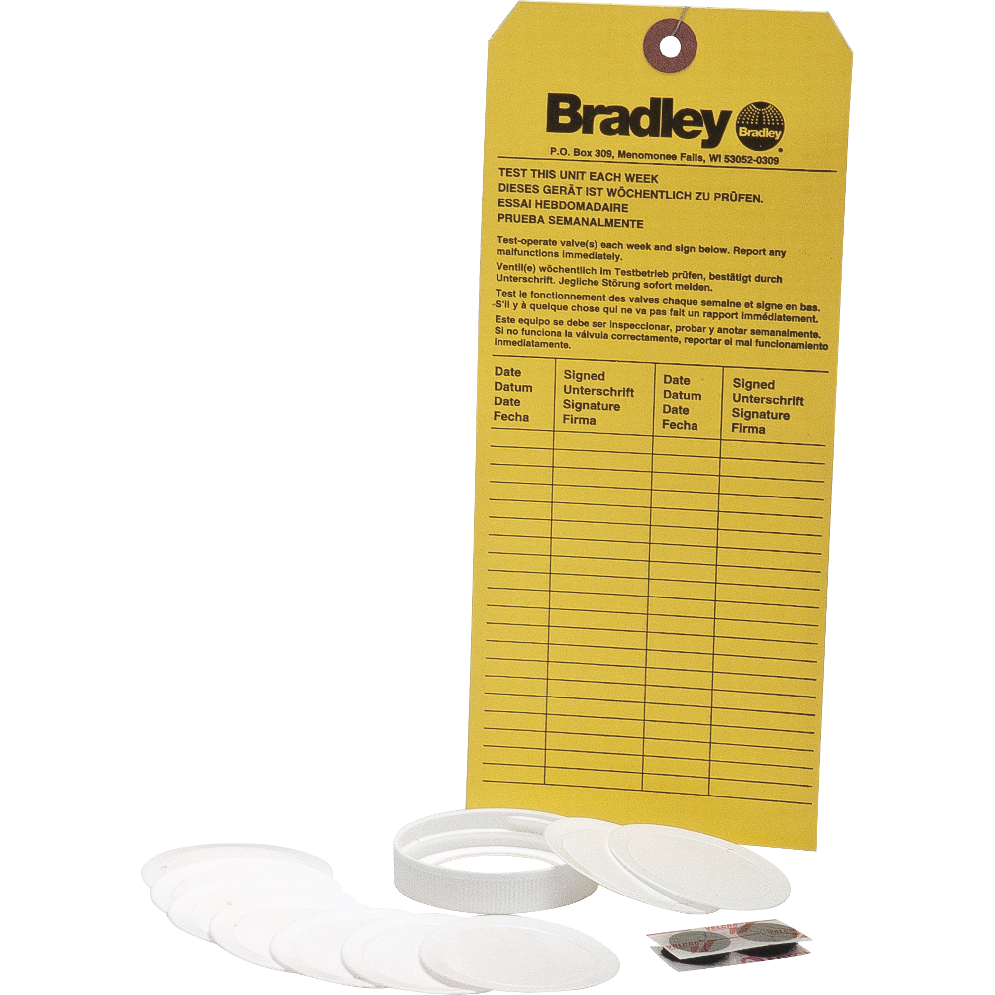 Recharge pour trousse d'inspection de douche oculaire portative