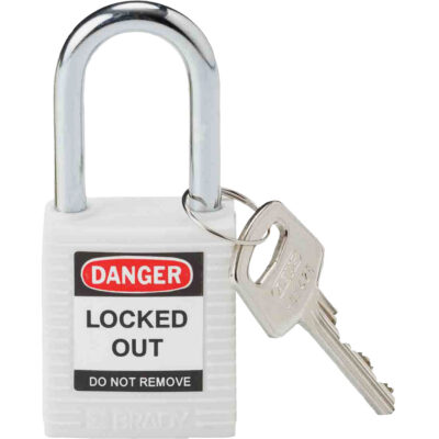 Cadenas de sécurité, Cadenas de sécurité, Clés différentes, Nylon, Largeur de 1-1/2"