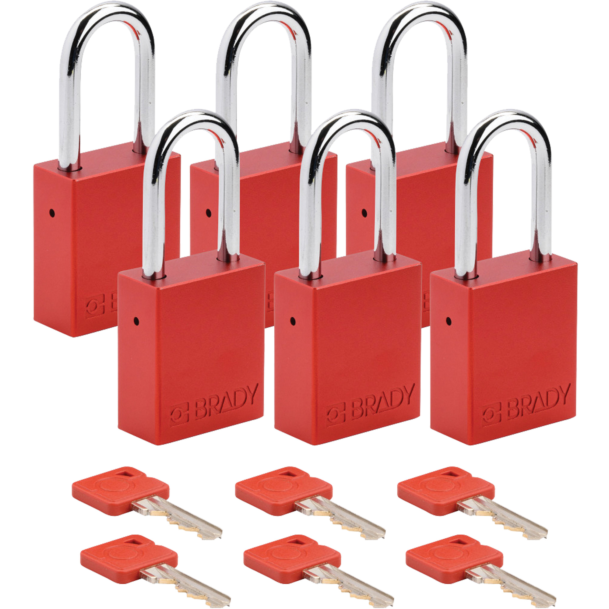 Cadenas de sécurité, Cadenas de sécurité, Clés identiques, Aluminium, Largeur de 1-1/2"